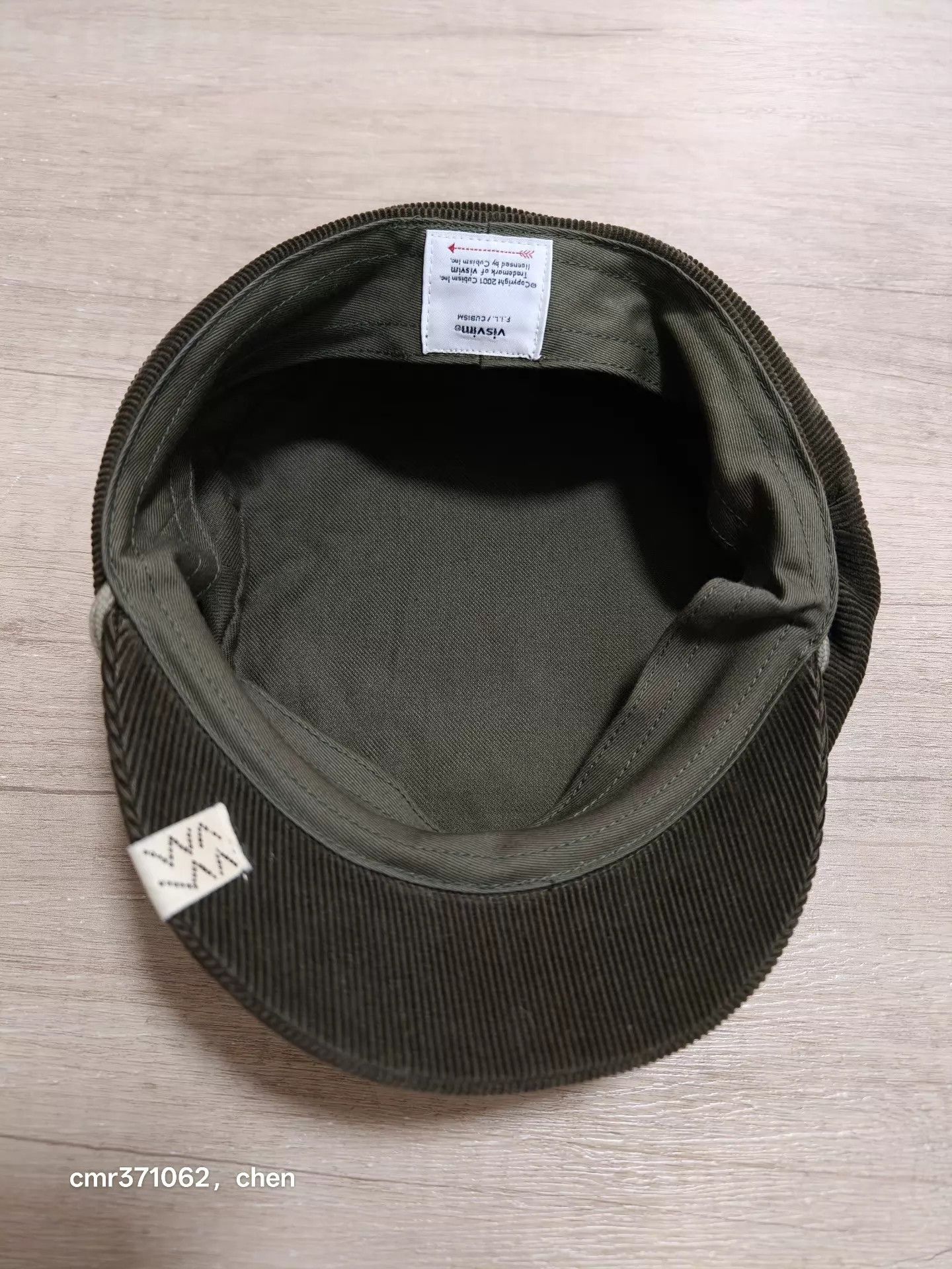 Visvim VISVIM 20AW BIKER HAT VV LOGO CORDUROY OLIVE ML Size ONE SIZE - 3 Thumbnail