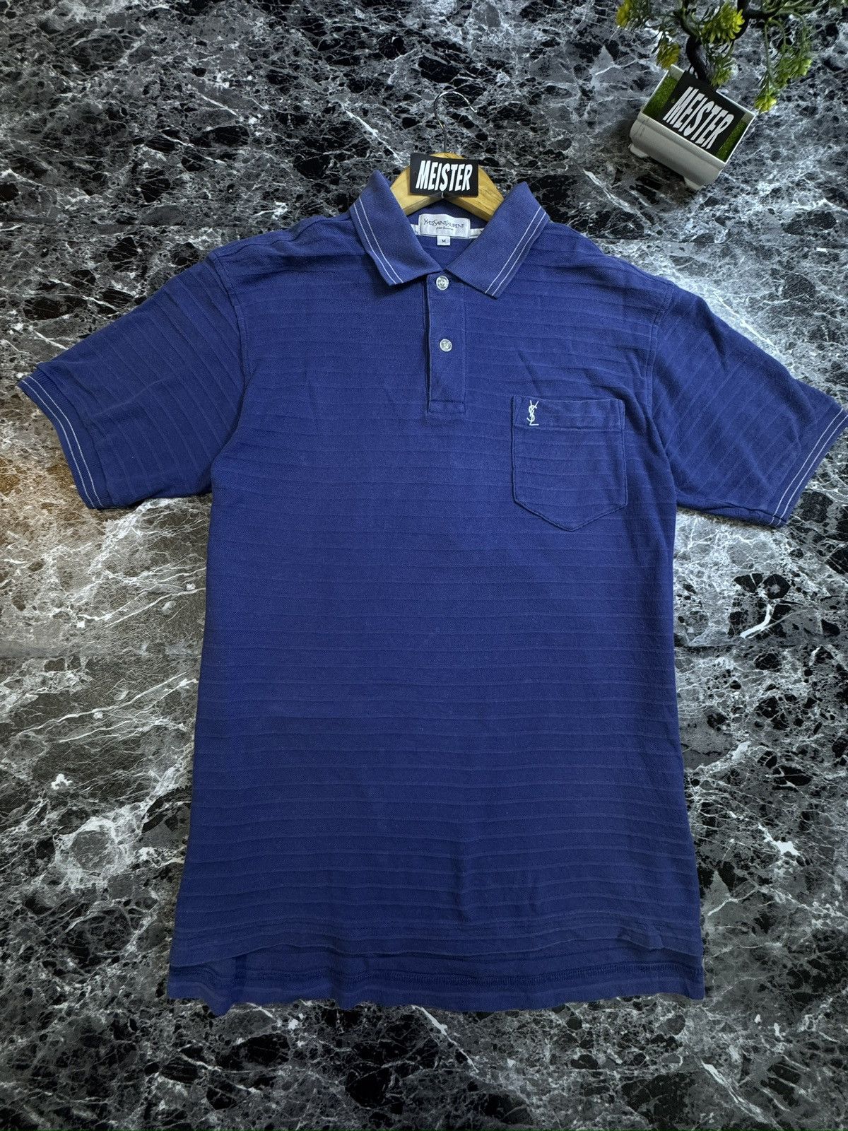 Yves Saint Laurent Vintage Yves Saint Laurent Polo Short Sleeve Size US M / EU 48-50 / 2 - 1 Thumbnail