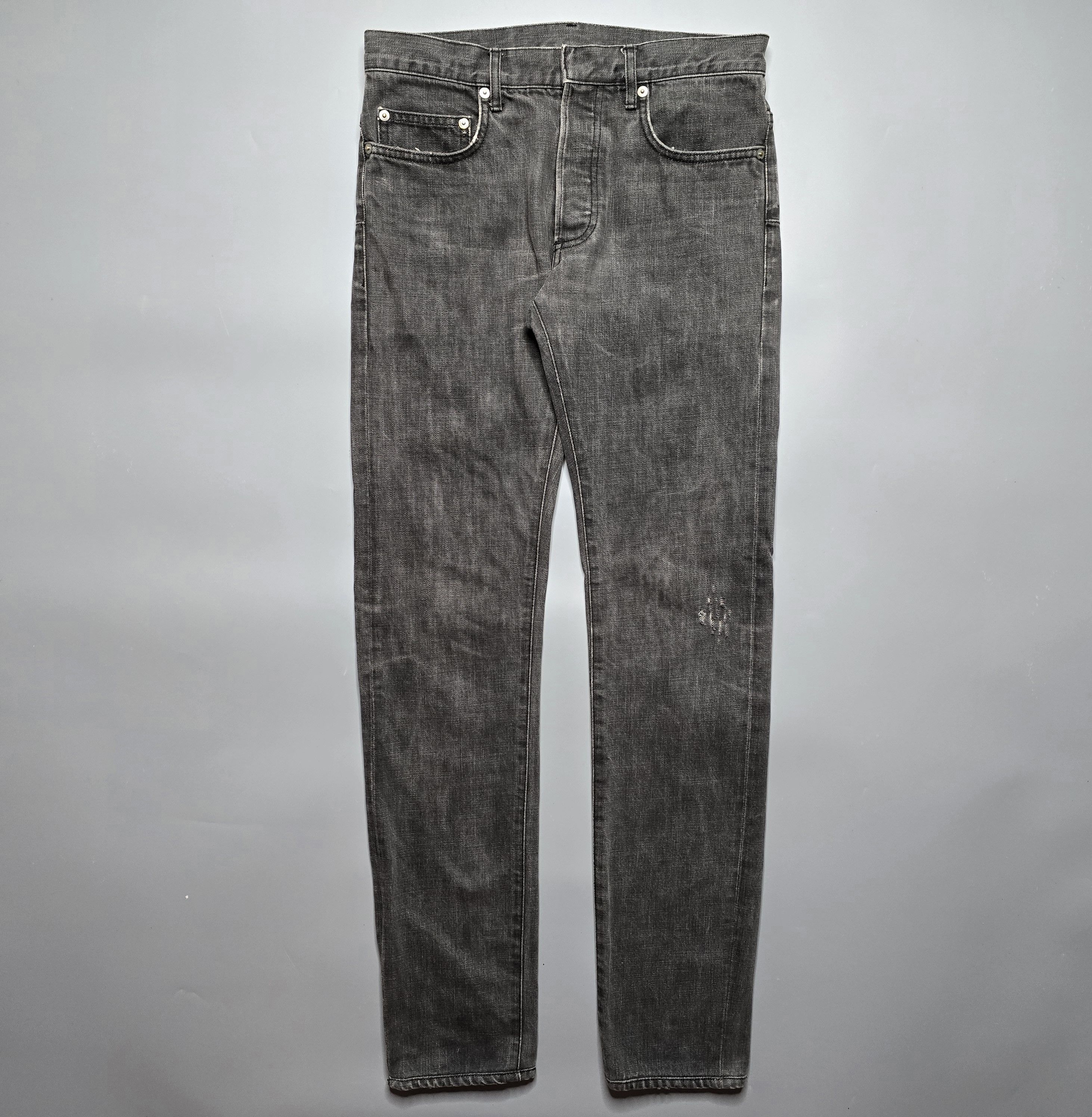 Dior × Hedi Slimane Dior by Hedi Slimane - Gray Washed Clawmark Denim ...