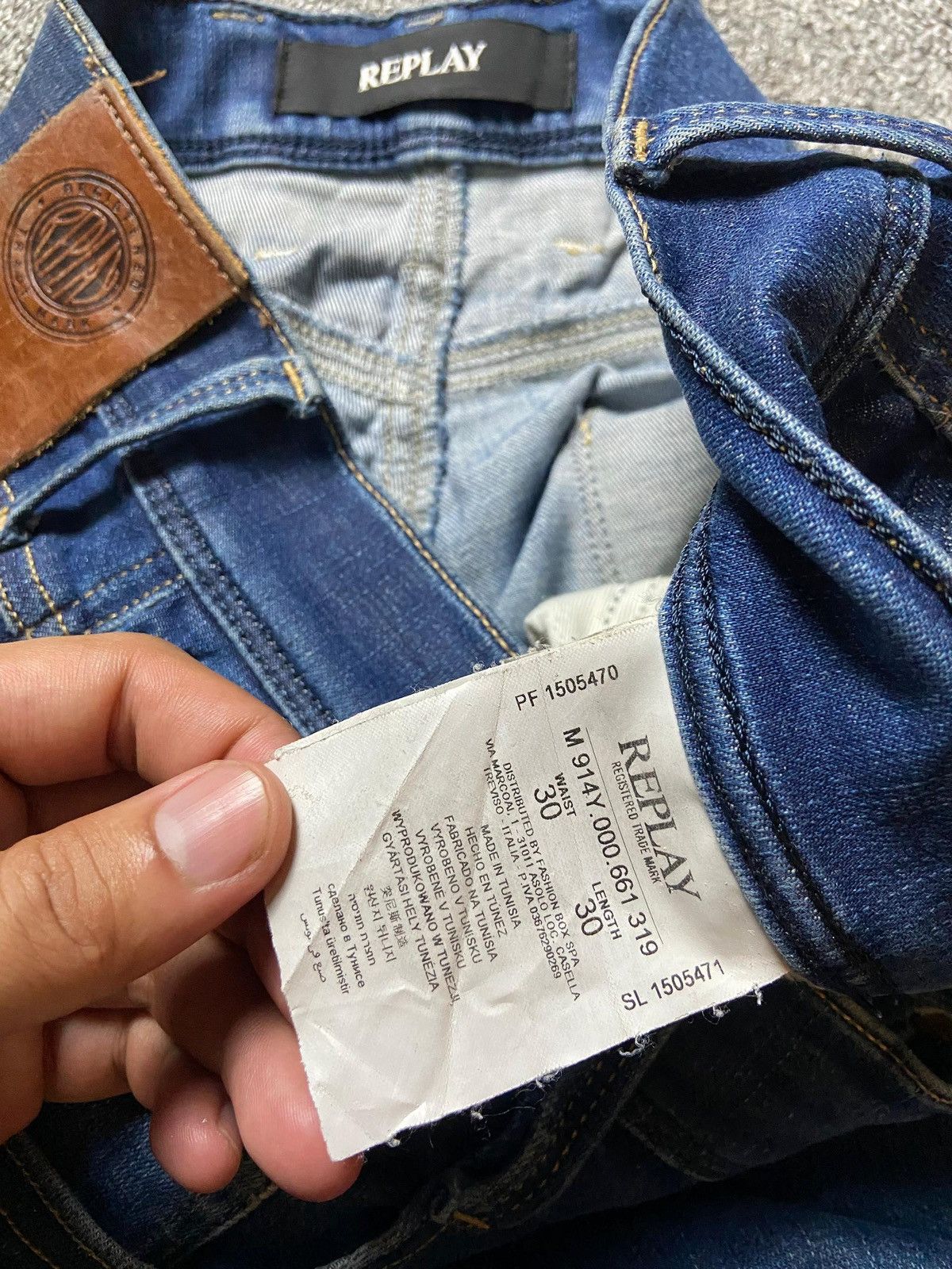 Replay × Vintage Replay Brand Regular Fit Denim Jeans (123) Size US 30 / EU 46 - 5 Thumbnail