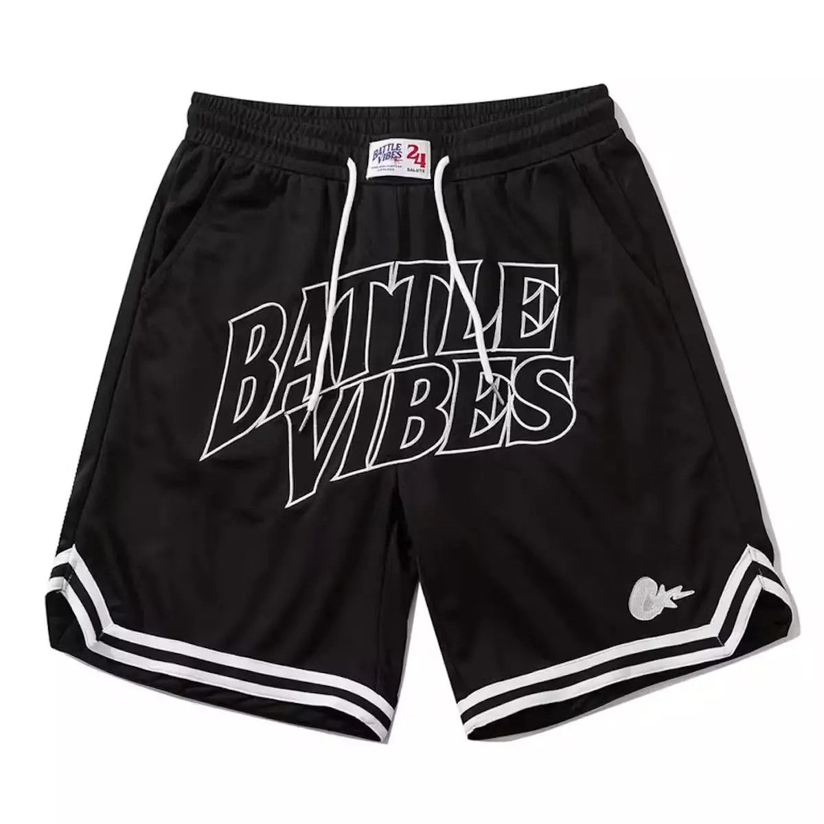 image of Embroidered Shorts in Black, Men's (Size 29)