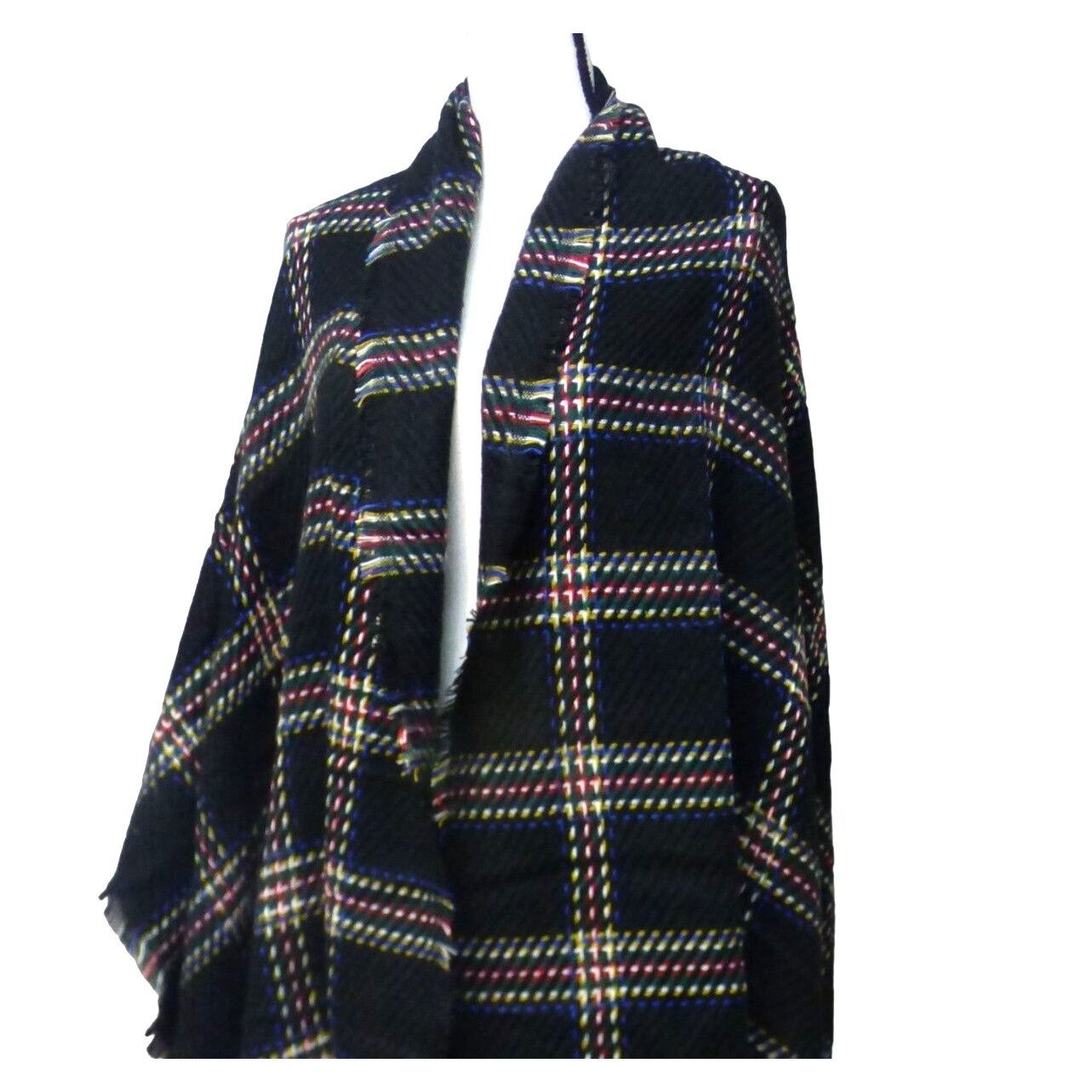 Other Cejon Heritage Plaid Blanket Scarf/ Wrap , 20”x76”, Black Size ONE SIZE - 14 Thumbnail