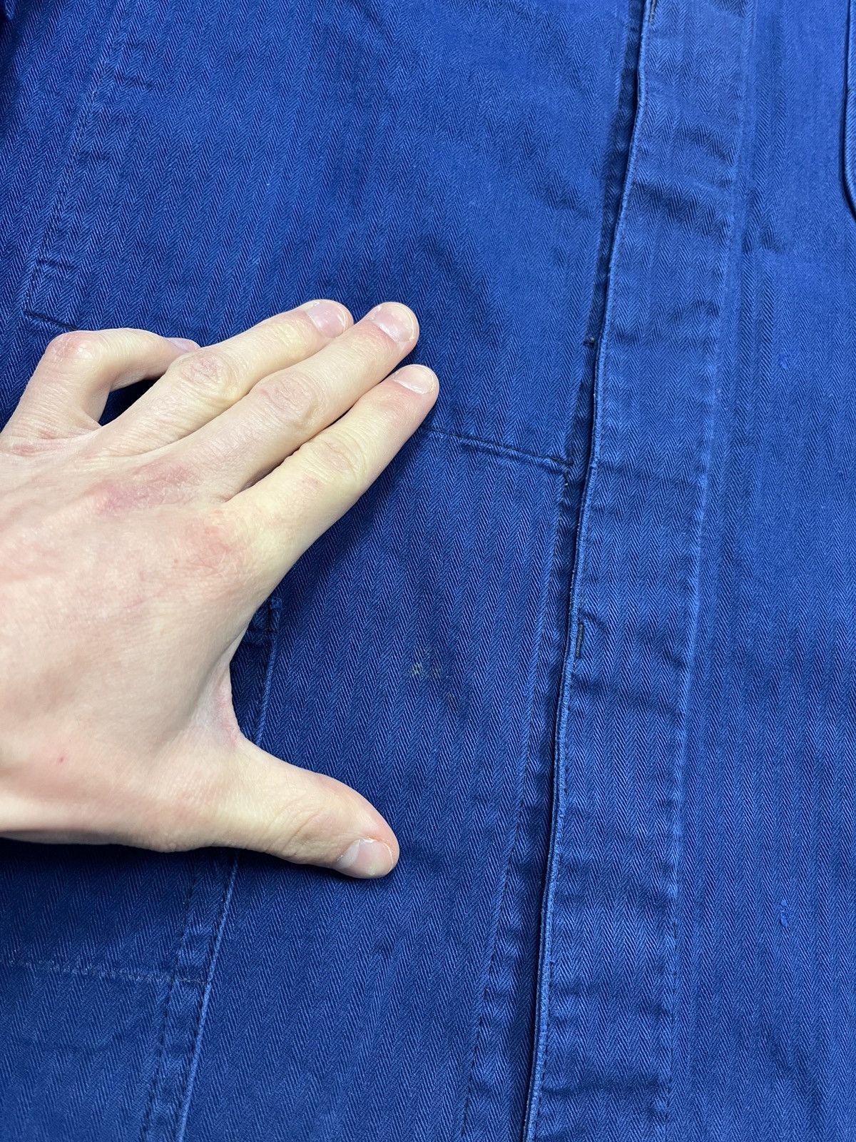 Le Laboureur French Workwear German Work Jacket Sanfor Blue Chore Coat Size US M / EU 48-50 / 2 - 7 Thumbnail