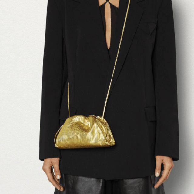 Bottega Veneta o1n1vont1124 Size: OS / Mini Pouch in Gold Size ONE SIZE - 3 Thumbnail