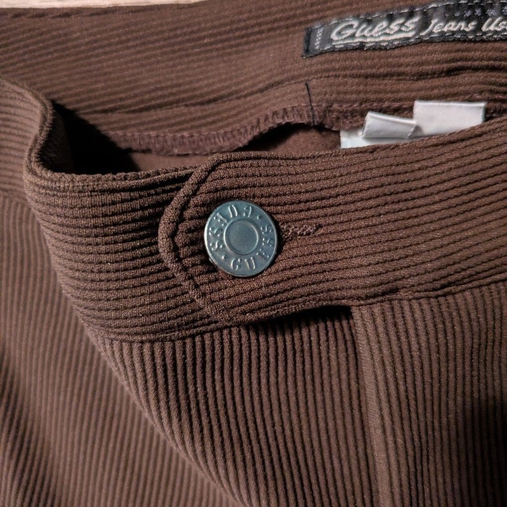 Guess Guess Jeans Vintage Brown Ribbed Pants Size 28 Size 28" / US 6 / IT 42 - 3 Thumbnail
