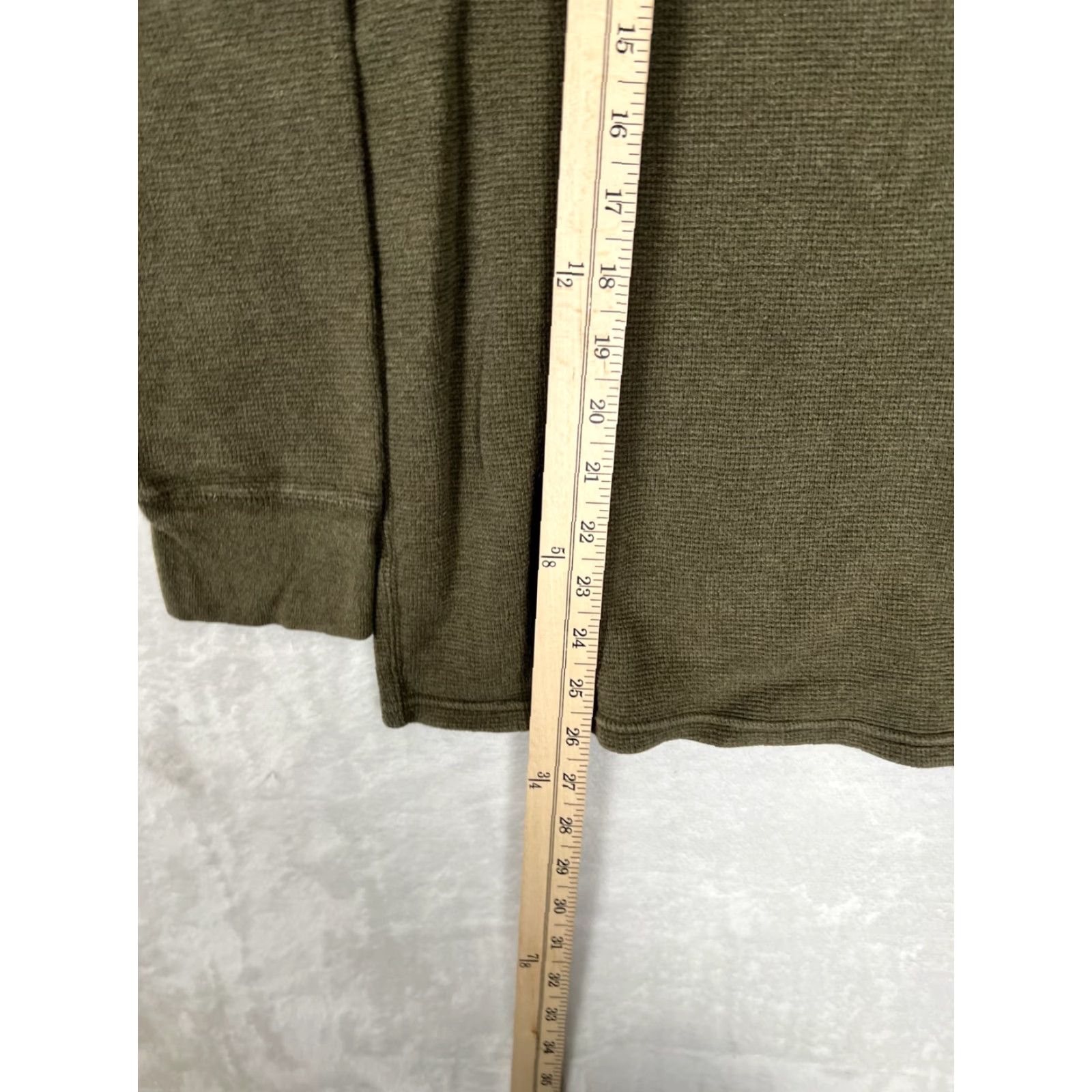 Polo Ralph Lauren VINTAGE Polo Ralph Lauren Thermal Sweater Mens Large Green Crew Neck Waffle Pony Logo Size US L / EU 52-54 / 3 - 4 Thumbnail