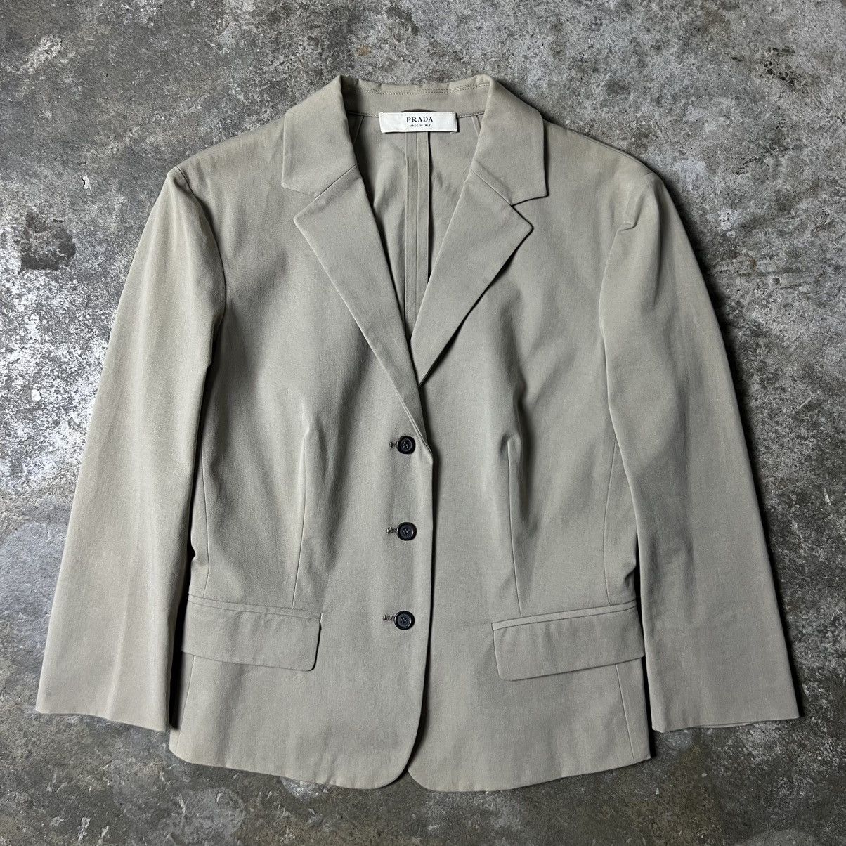 Prada Prada - SS06 - Khaki Tailored Blazer Size M / US 6-8 / IT 42-44 - 1 Thumbnail