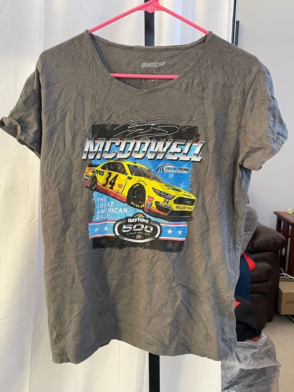 NASCAR Men's NASCAR McDowell Short Sleeve Tee L Gray Size US L / EU 52-54 / 3 - 2 Thumbnail