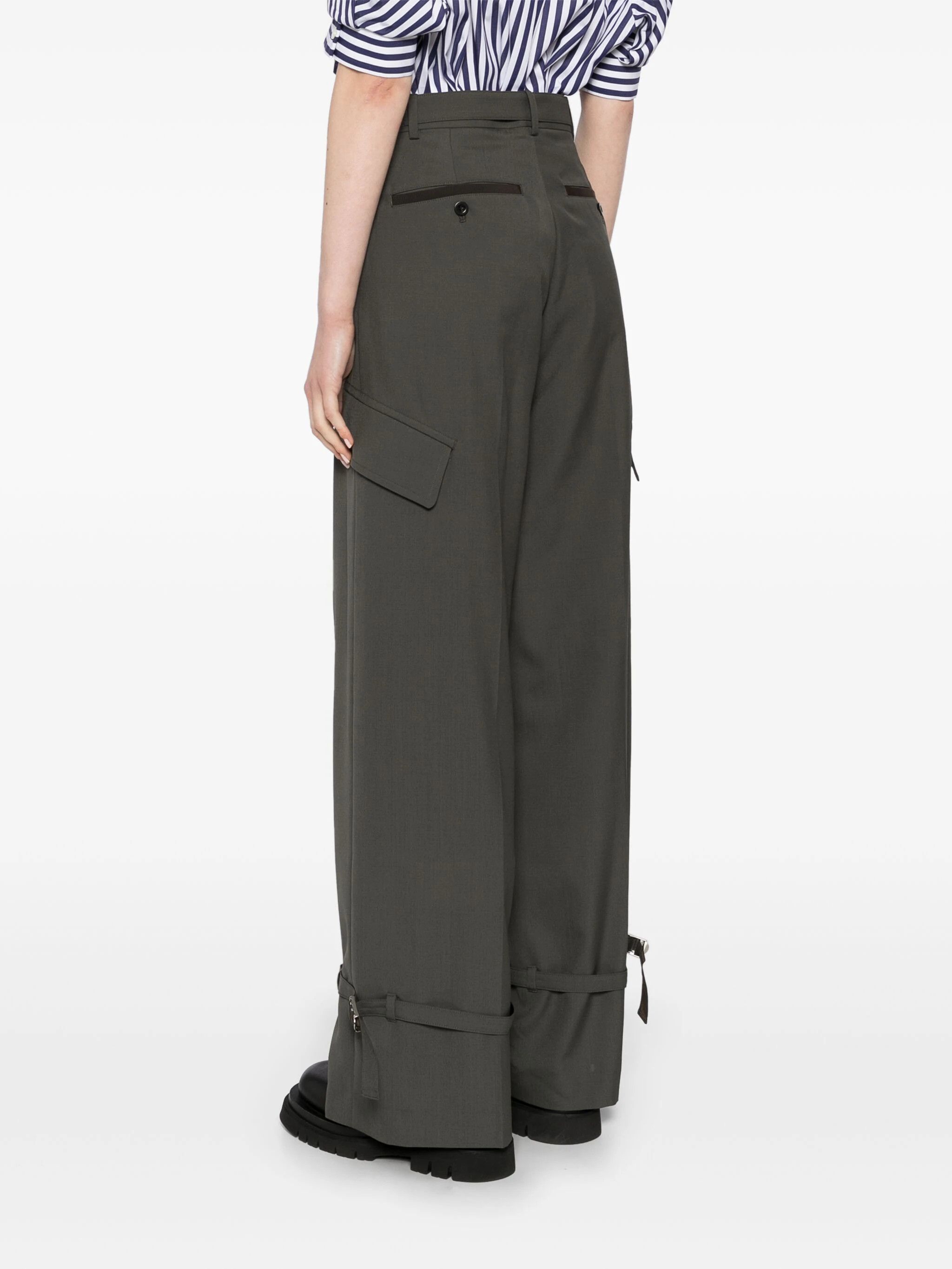 Sacai o1s22i1n0924 Cargo Wool Blend Pant in Dark Grey Size 28" / US 6 / IT 42 - 4 Thumbnail