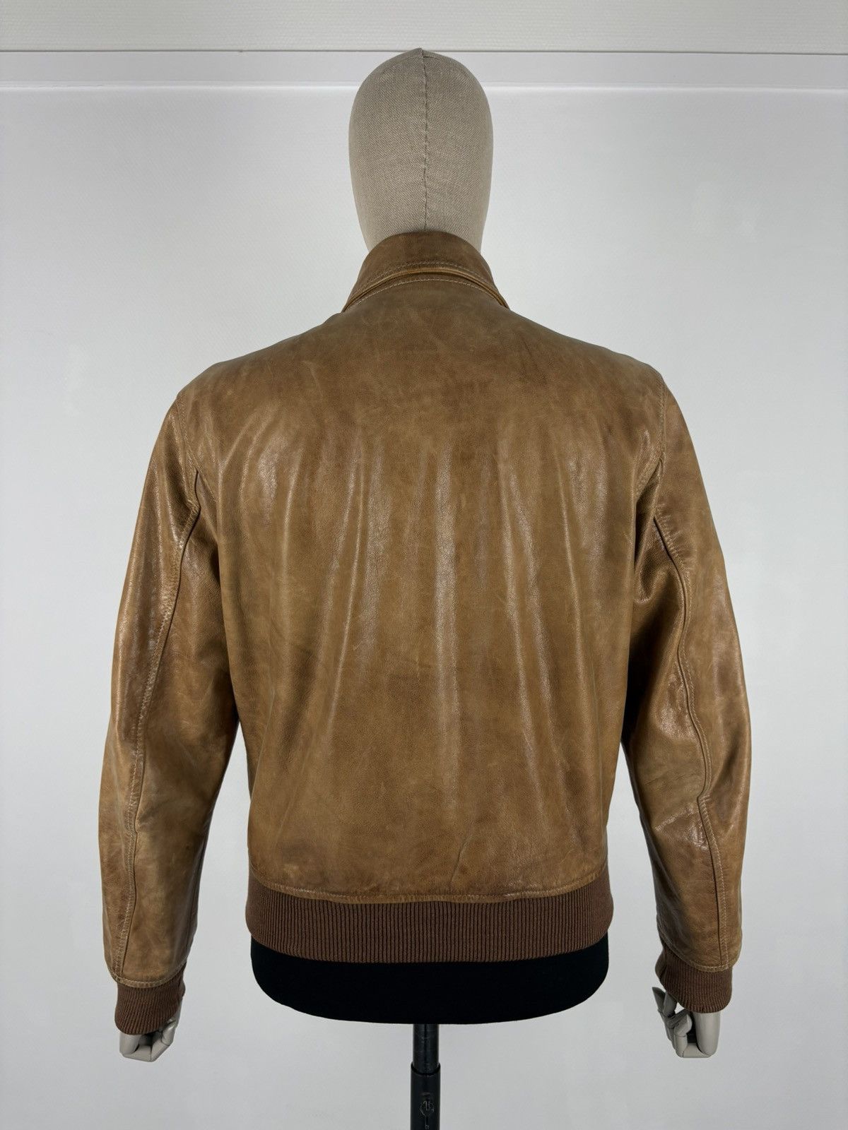 Belstaff Rare "The Aviator" A1 Leather Gold Label Biker Prince Archive Special Edition Bomber Racer Jacket Size US M / EU 48-50 / 2 - 4 Thumbnail