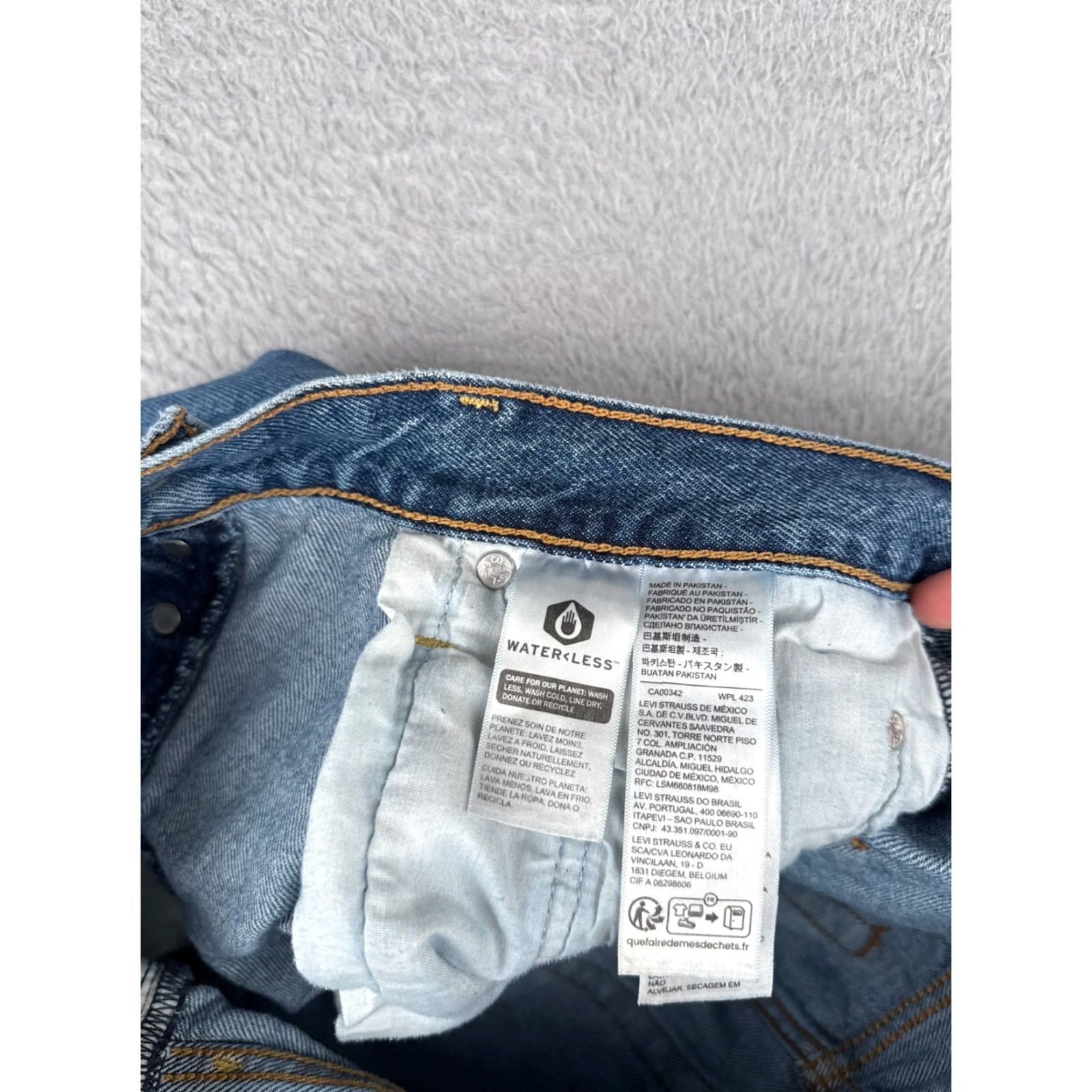 Levi's Levi's Premium Jeans Women 32 Blue Distressed Big E Ribcage Straight Ankle 32x27 Jeans Womens Blue Distressed 90s Retro Pant Levi's Size 24" / US 00 / IT 34 - 7 Thumbnail