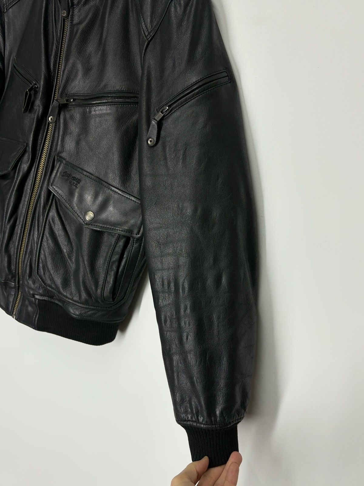 Schott Schott USA Army Type Garment Aviator Leather Jacket Size US S / EU 44-46 / 1 - 7 Thumbnail