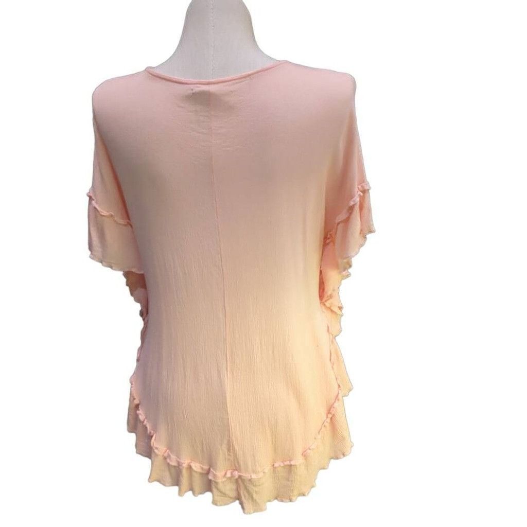 Other Azara Paris Womens Pink Gauze Beaded Beach Tunic Batwing Size M / US 6-8 / IT 42-44 - 5 Thumbnail