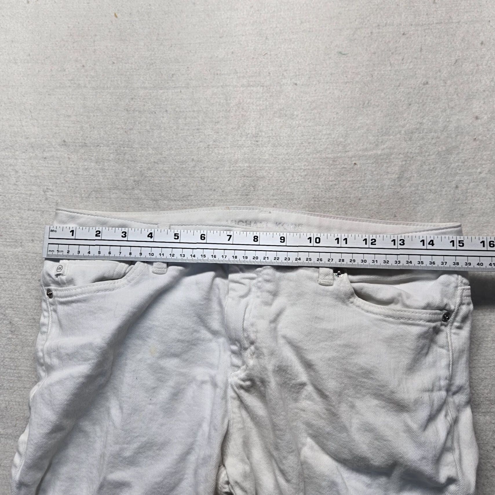 Michael Kors Michael Kors Pants Chino 98% Cotton White Pockets Belted Slimming Adult Women's Size 8 Womens Size 30" / US 8 / IT 44 - 5 Thumbnail