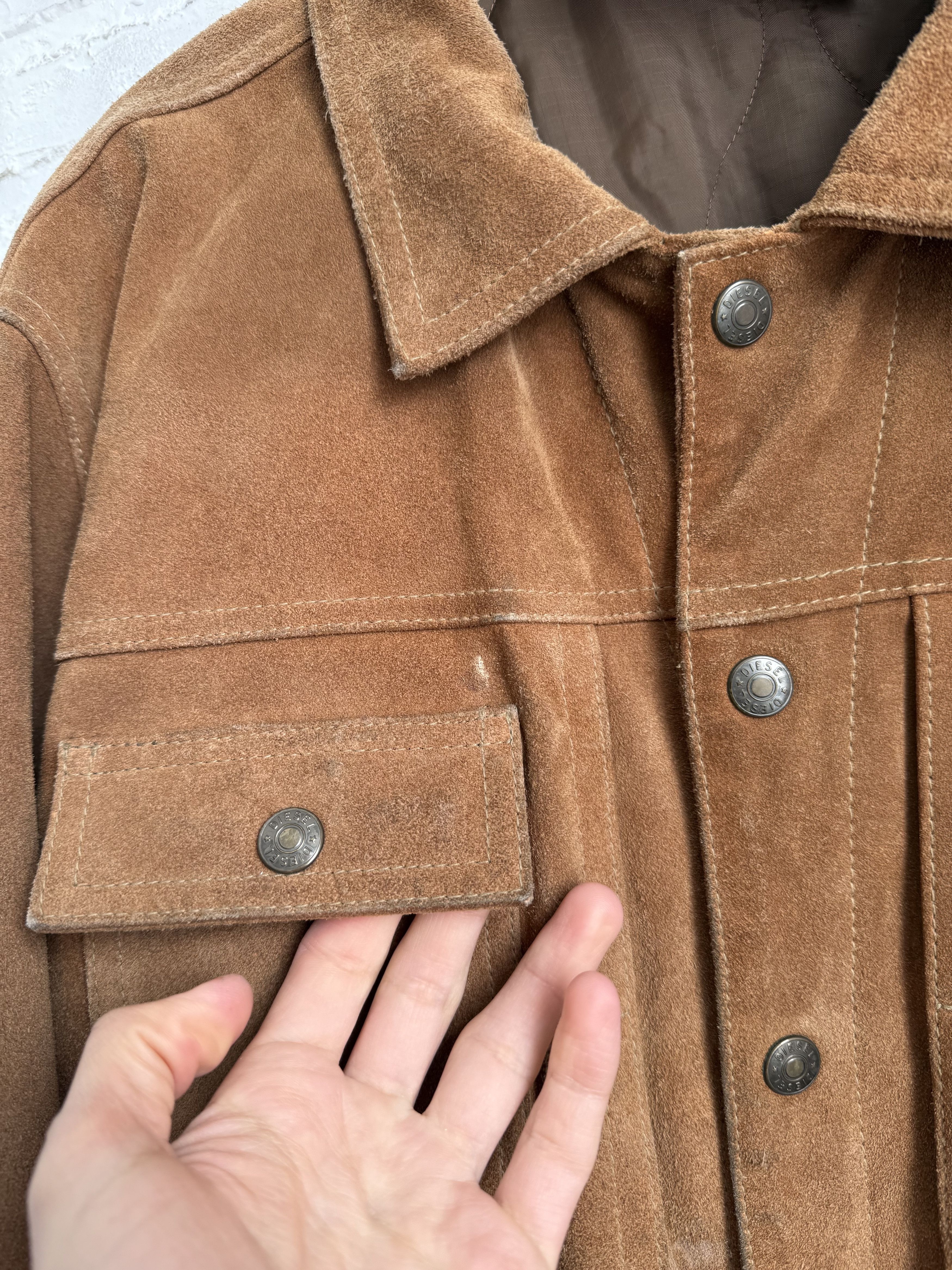 Diesel Vintage 2000s DIESEL work suede leather jacket Size US M / EU 48-50 / 2 - 13 Thumbnail