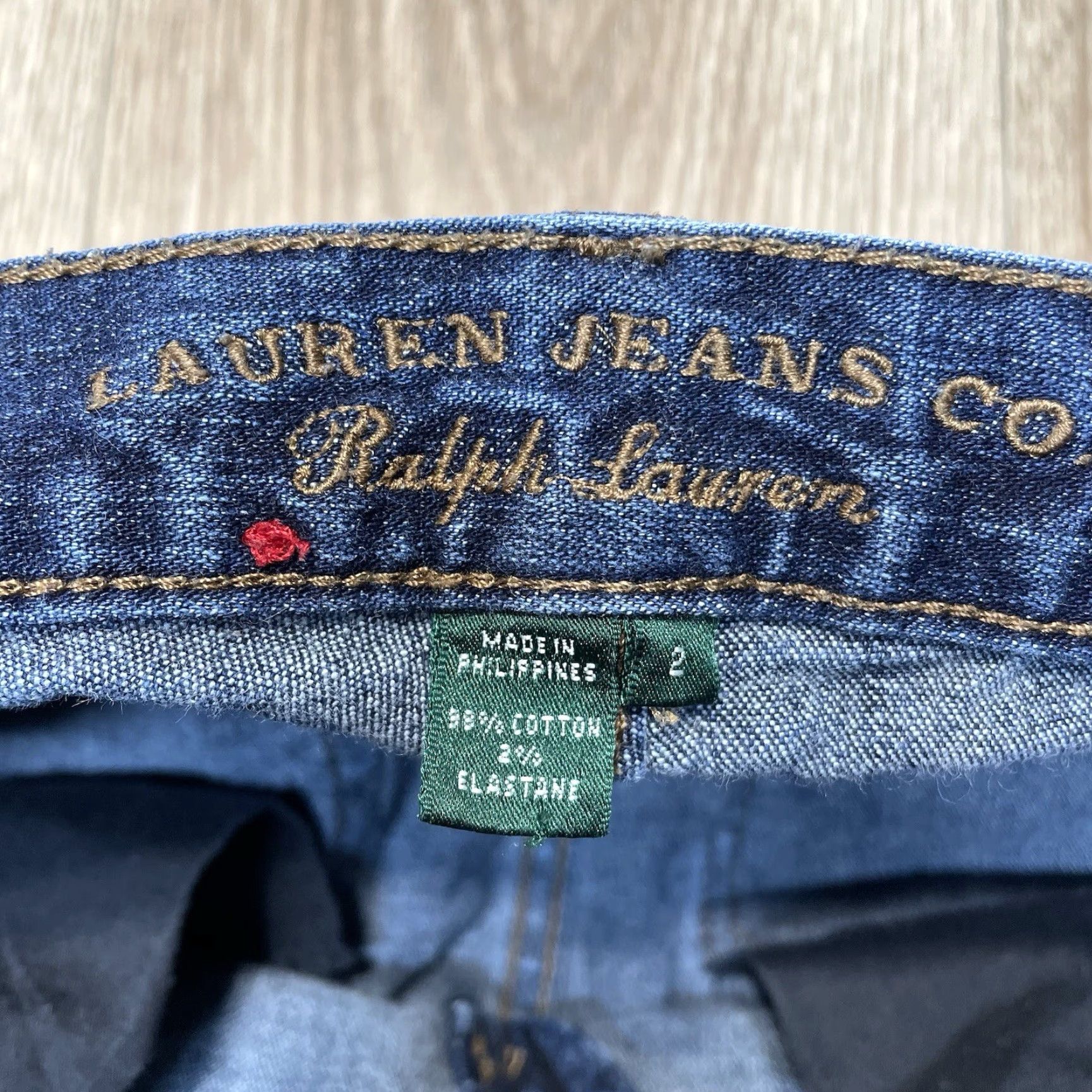 Denime VINTAGE Lauren Jeans Co. Women’s Bootcut Jeans Size 2 Blue Denim Low Rise Size 26" / US 2 / IT 38 - 2 Thumbnail