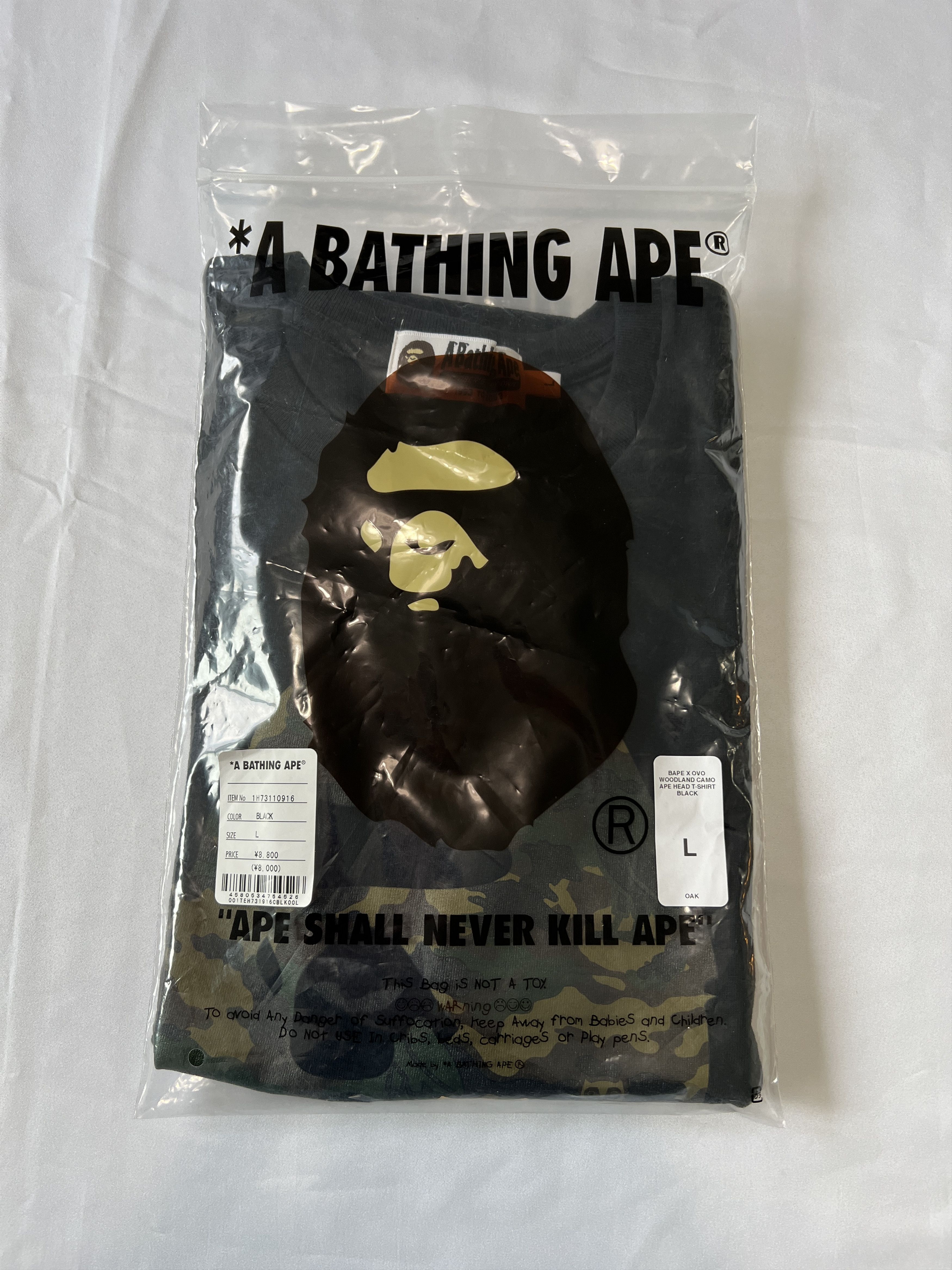 Bape × October's Very Own BAPE x OVO Woodland Camo Ape Head T-shirt Size US L / EU 52-54 / 3 - 2 Thumbnail
