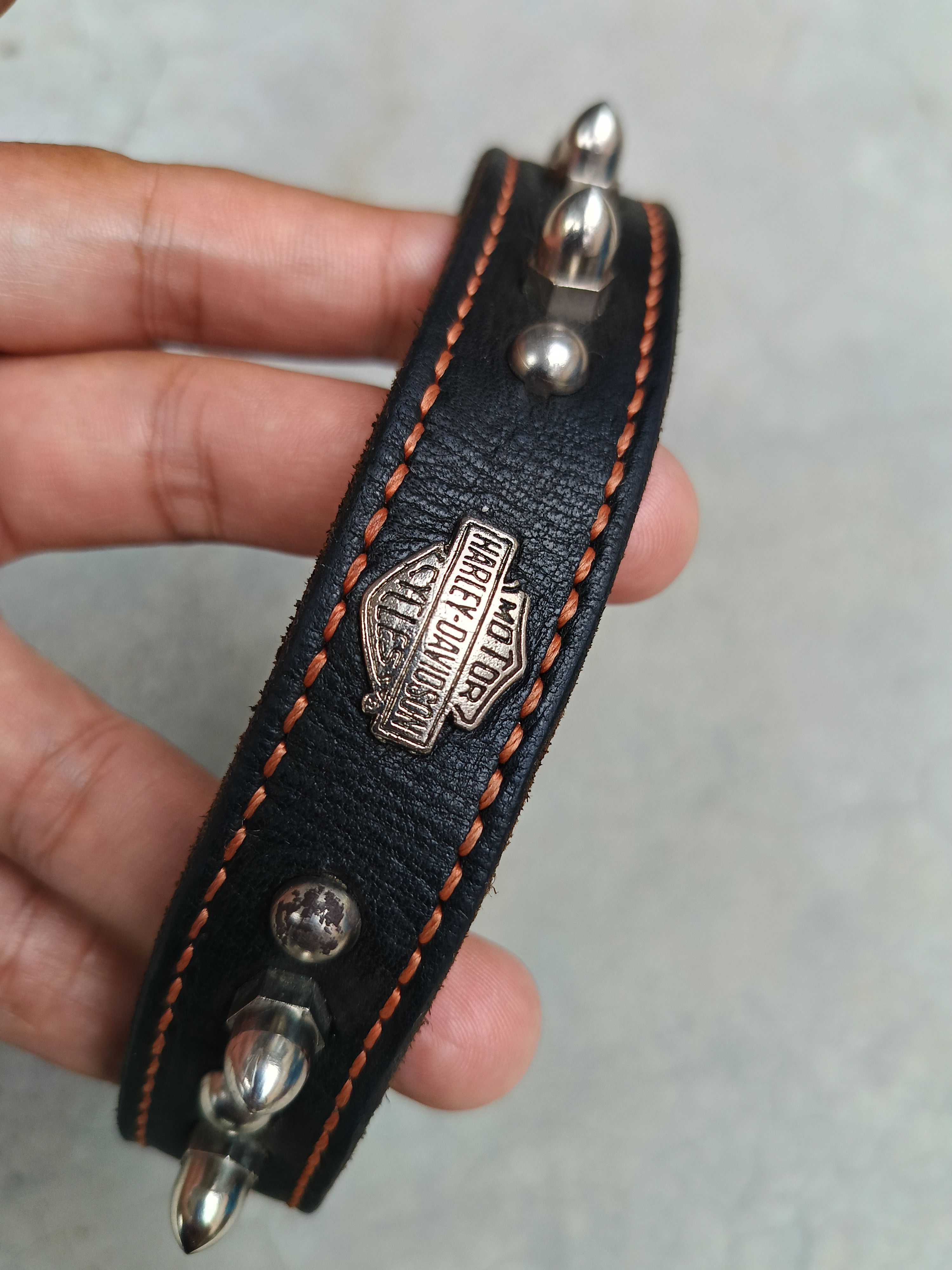 Harley Davidson HARLEY-DAVIDSON DOUBLE ROW SPIKED LEATHER DOG COLLAR Size ONE SIZE - 4 Thumbnail