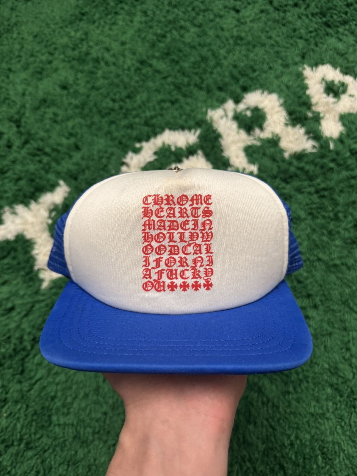 Chrome Hearts Chrome Hearts Blue Eye chart Trucker Hat🧢 Size ONE SIZE - 1 Thumbnail
