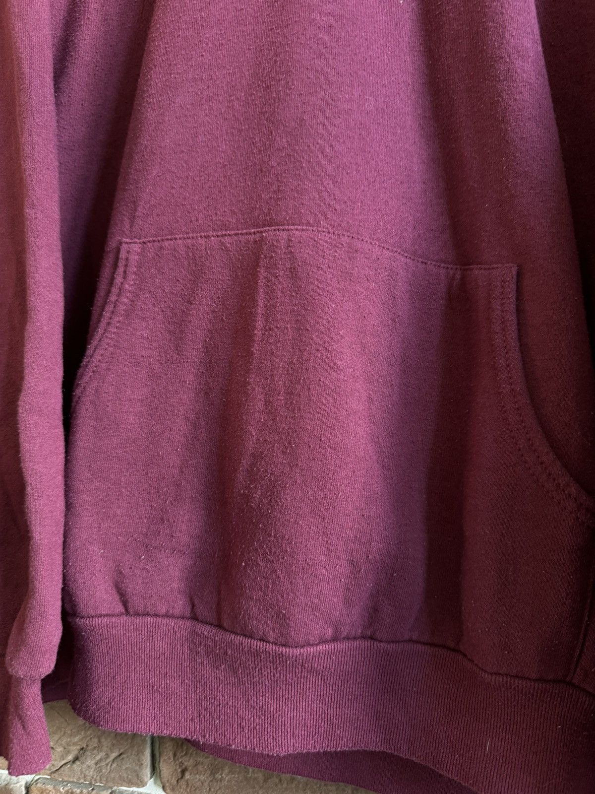Fruit Of The Loom Rare 90s Burgundy Screen Stars FOTL Blank Hoodie XXL Size US XXL / EU 58 / 5 - 4 Thumbnail