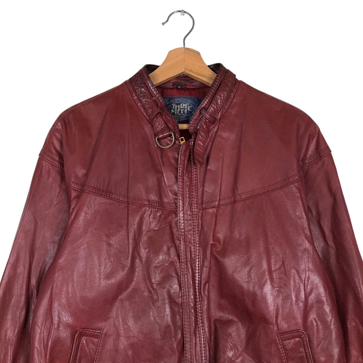 Japanese Brand 🔥Vintage Genuine Leather Biker Jacket Threemen Issey Miyake Size US M / EU 48-50 / 2 - 3 Thumbnail