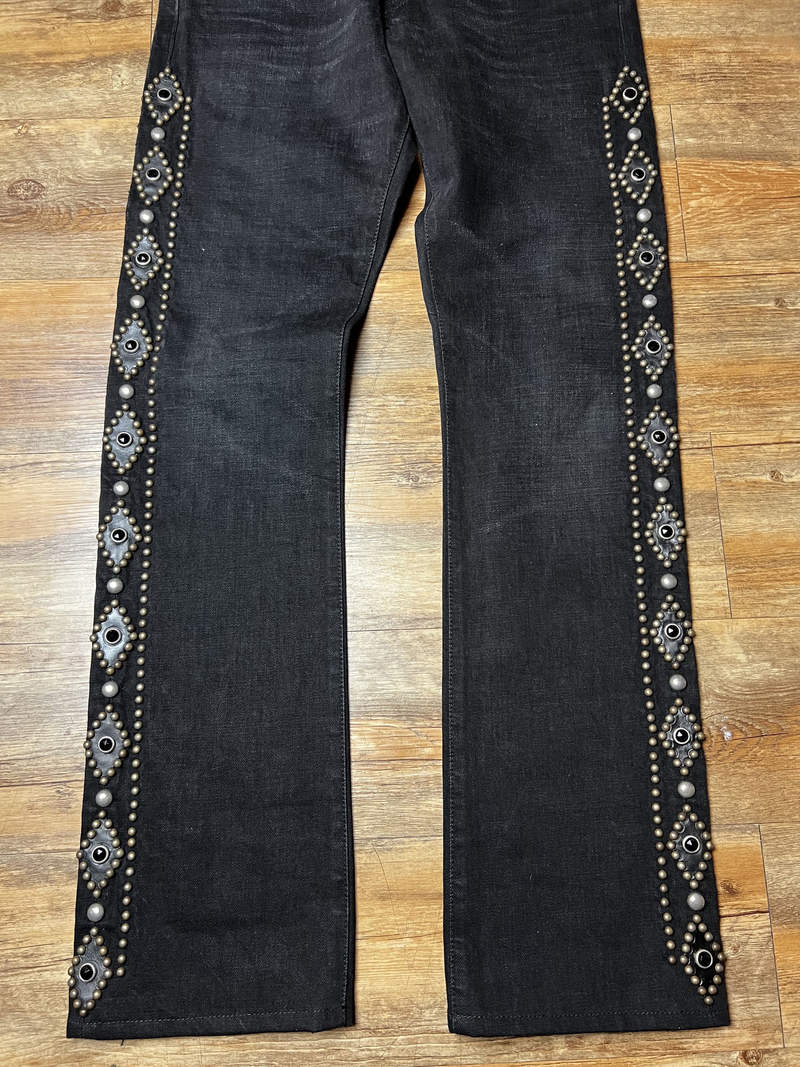 RRL Ralph Lauren Ralph Lauren Double RRL Studded Western Slim Fit Men's Jeans Size US 29 - 4 Thumbnail