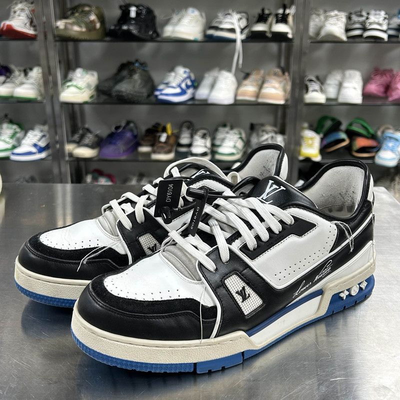 Louis Vuitton Louis Vuitton Trainer Black and Blue Sneakers 0079 Size US 8 / EU 41 - 1 Thumbnail