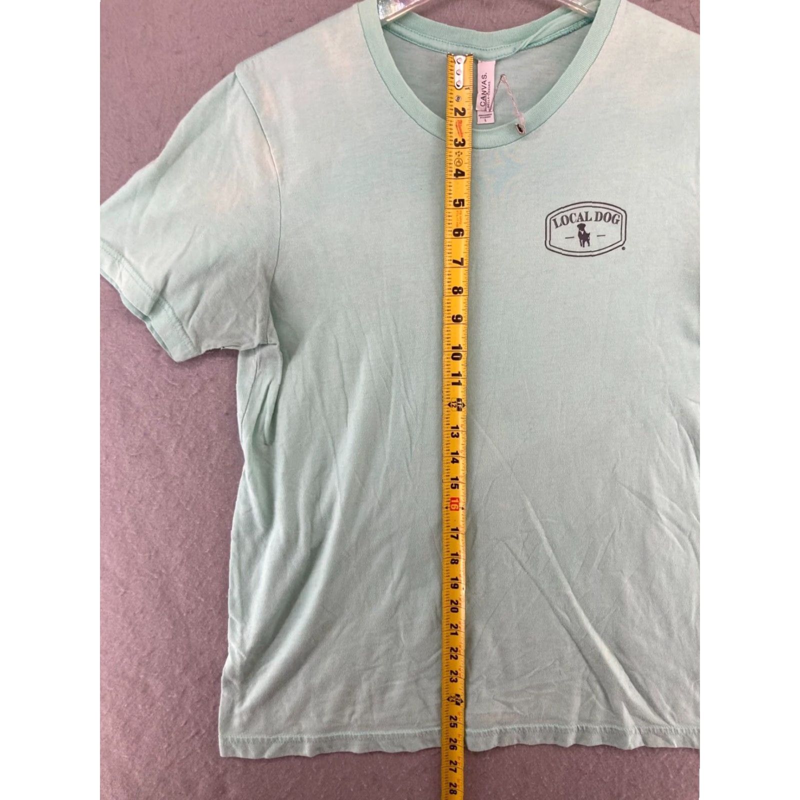 Vintage Canvas Dog Graphic Print T-Shirt Large Green Short Sleeve Mens Folly Beach SC Size US L / EU 52-54 / 3 - 3 Thumbnail