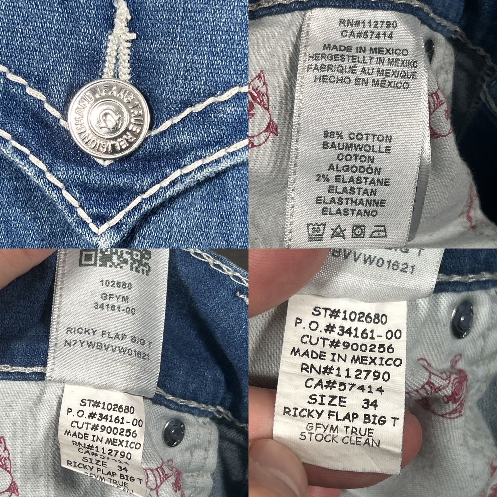 True Religion VINTAGE False Size US 34 / EU 50 - 9 Thumbnail