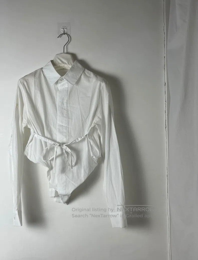 Ann Demeulemeester Ann Demeulemeester 36 strappy white shirt Size S / US 4 / IT 40 - 1 Thumbnail