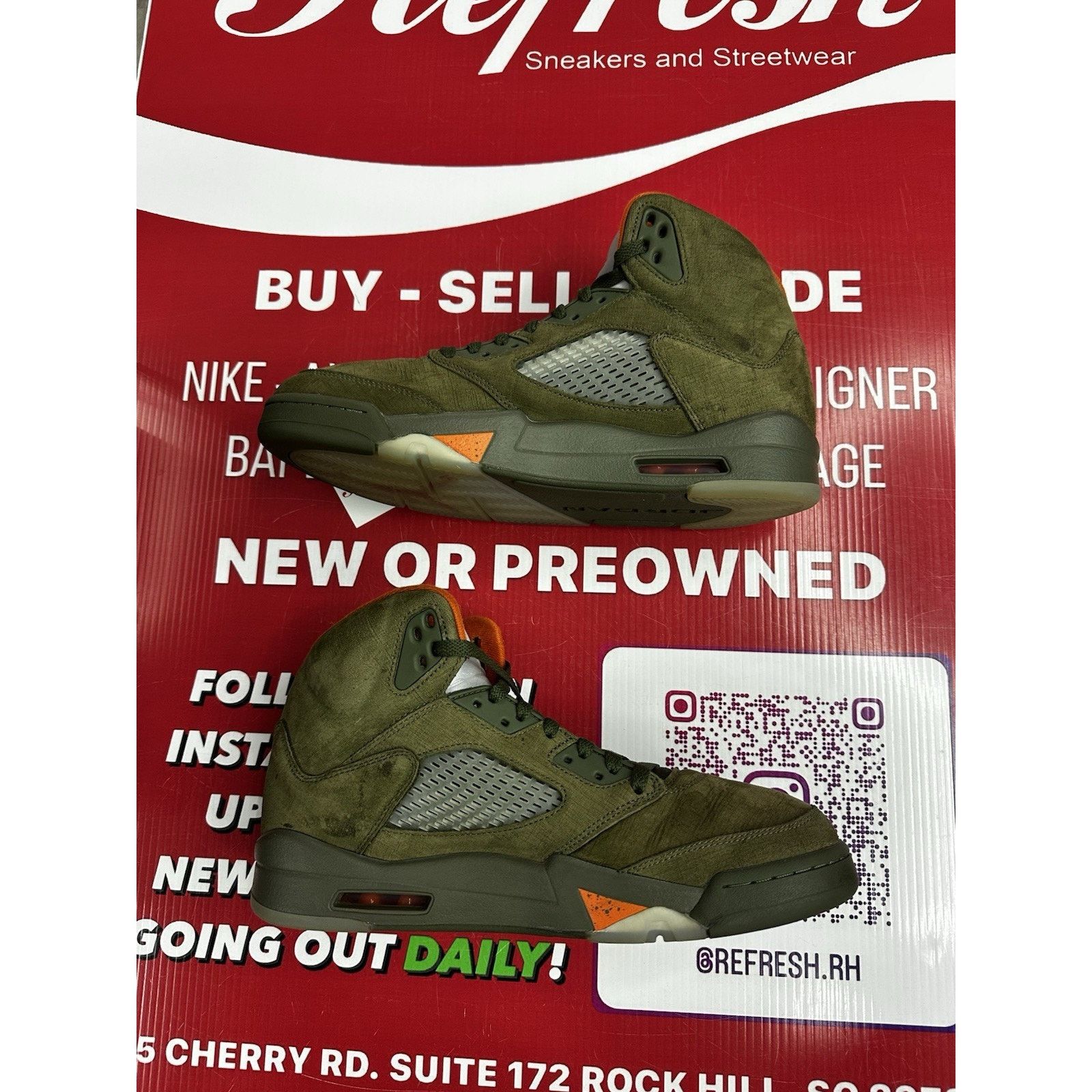 Jordan Brand Air Jordan 5 Olive 2024 Size 10.5 DD0587-308 Size US 10.5 / EU 43-44 - 3 Thumbnail