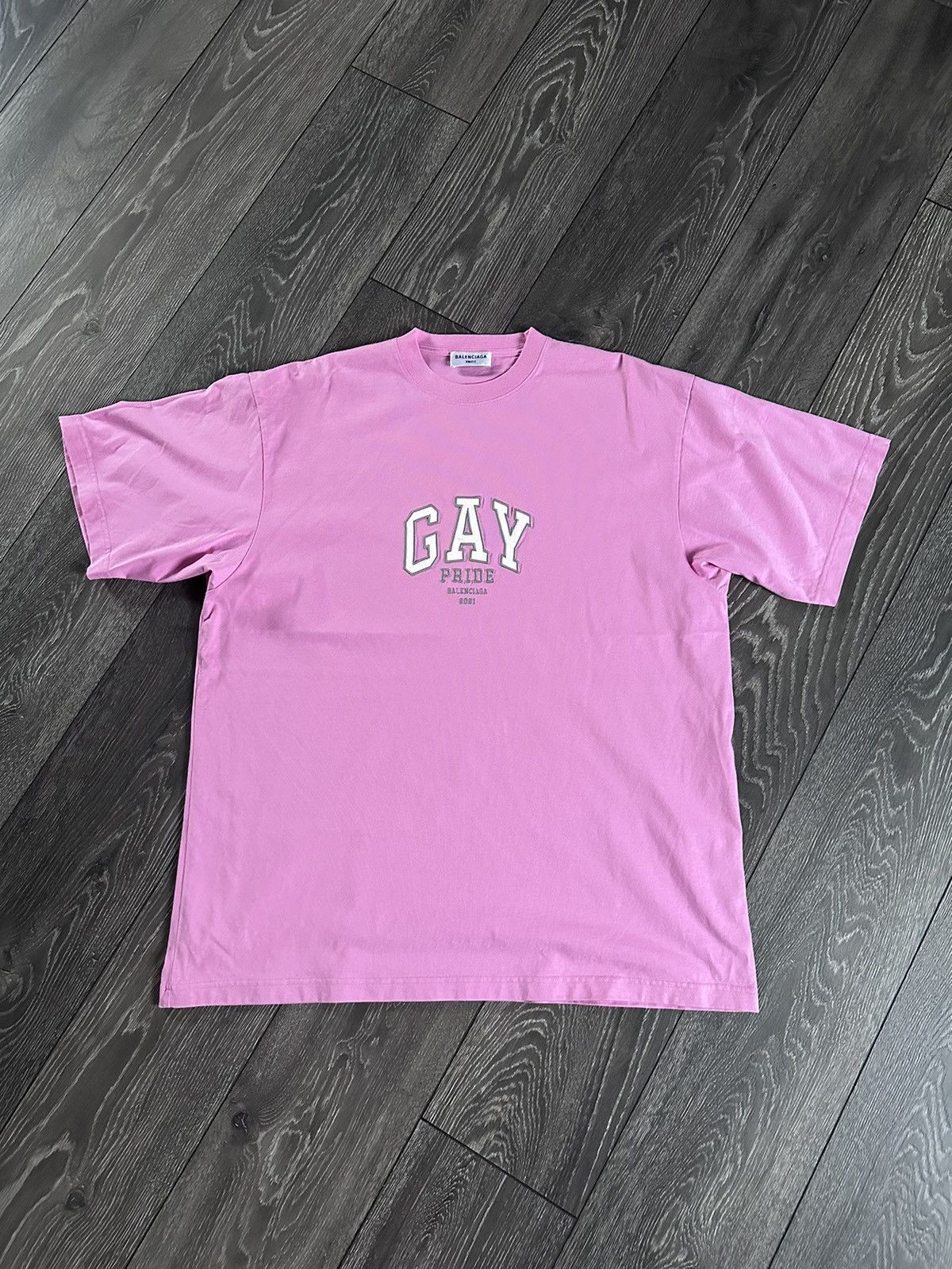 Balenciaga balenciaga gay pride pink oversized t shirt Grailed