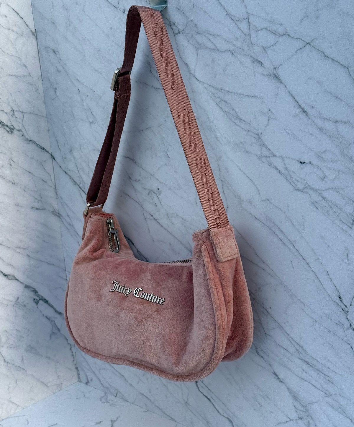 Juicy Couture Pink velur bag Juicy Couture Size ONE SIZE - 1 Thumbnail