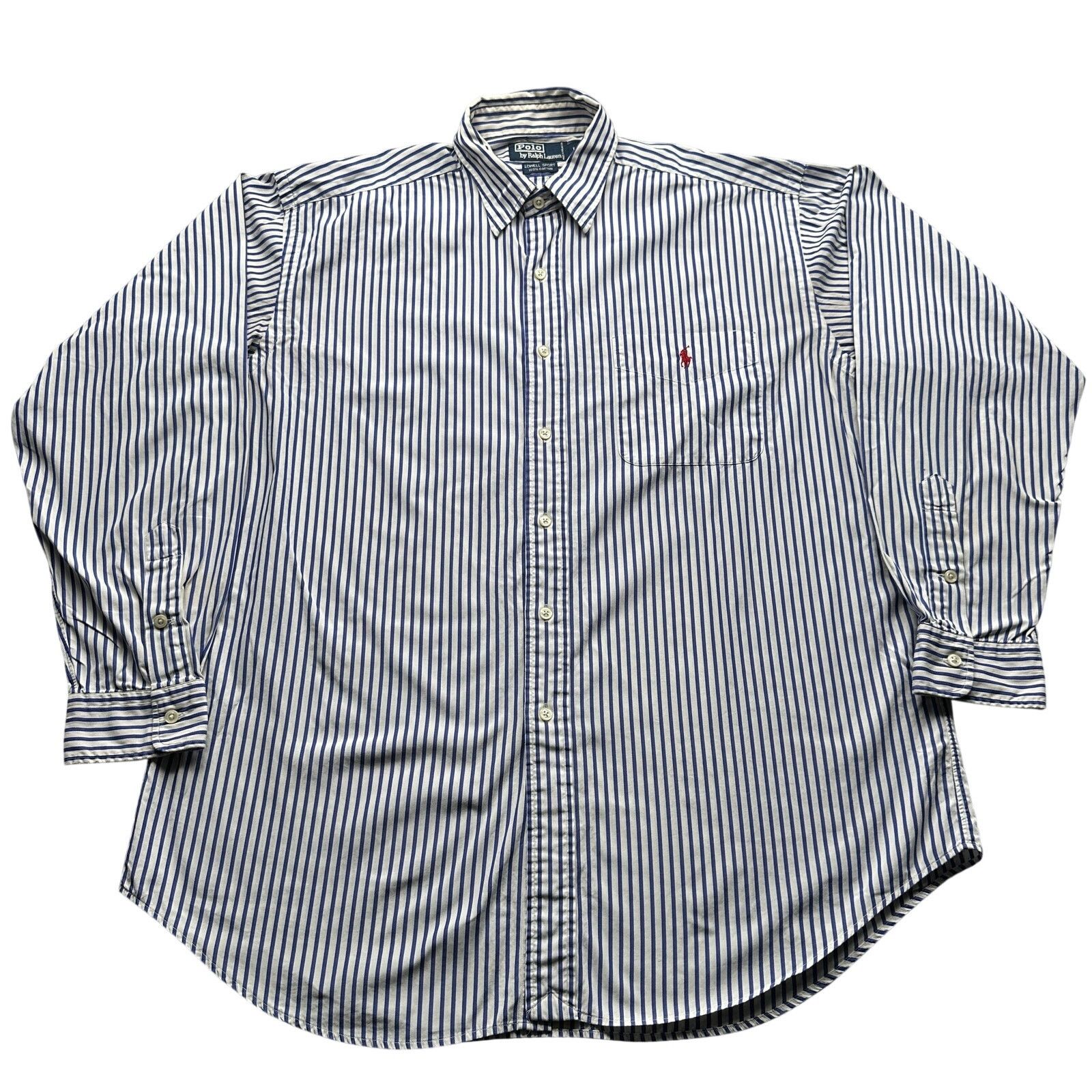 Polo Ralph Lauren Polo Ralph Lauren Lowell Sport Stripe Button Shirt Men Large Size US L / EU 52-54 / 3 - 1 Thumbnail