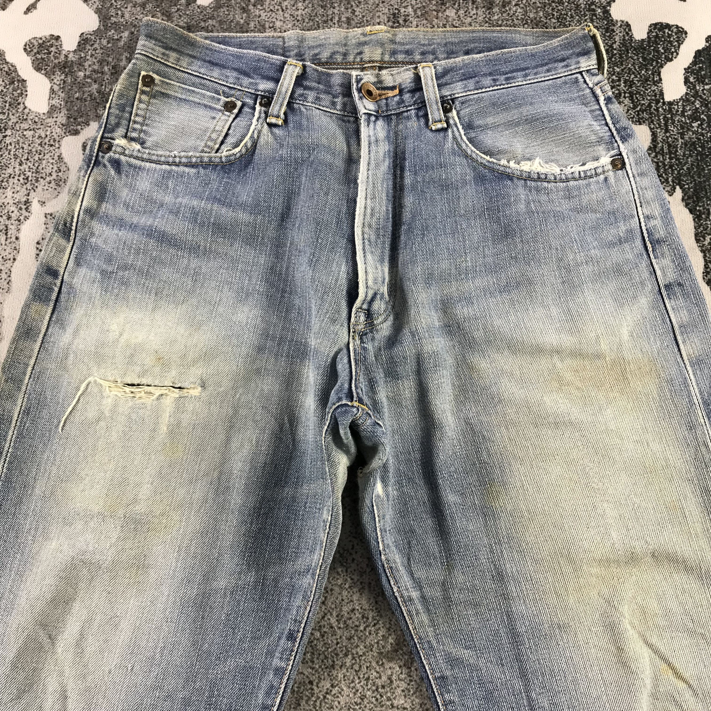 Edwin Distress Edwin 505 Redlne Jeans Selvedge Denim KJ3345 Size US 28 / EU 44 - 3 Thumbnail