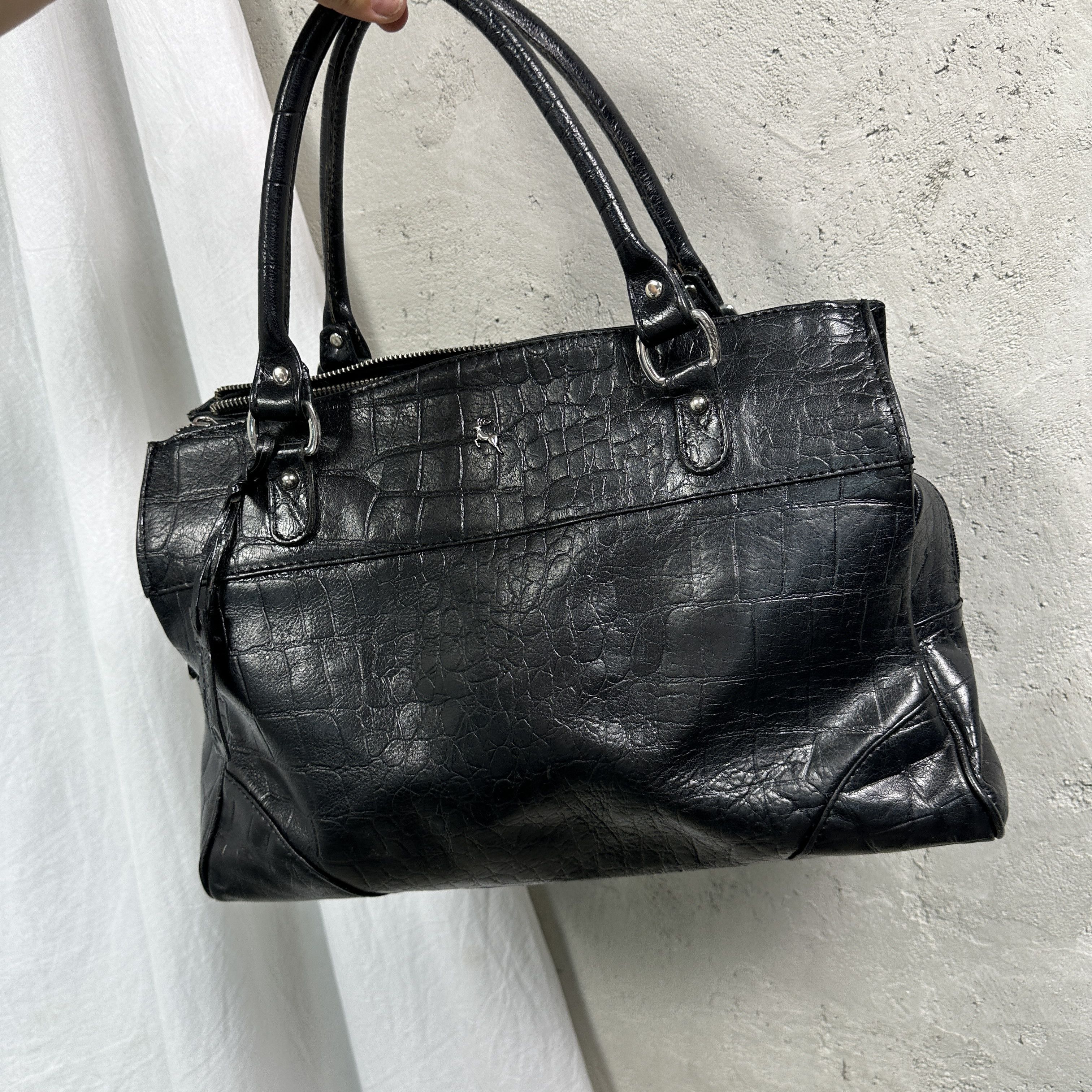 Vintage Vintage Avant Garde Leather Grunge Bag Y2K Made in Italy Size ONE SIZE - 3 Thumbnail