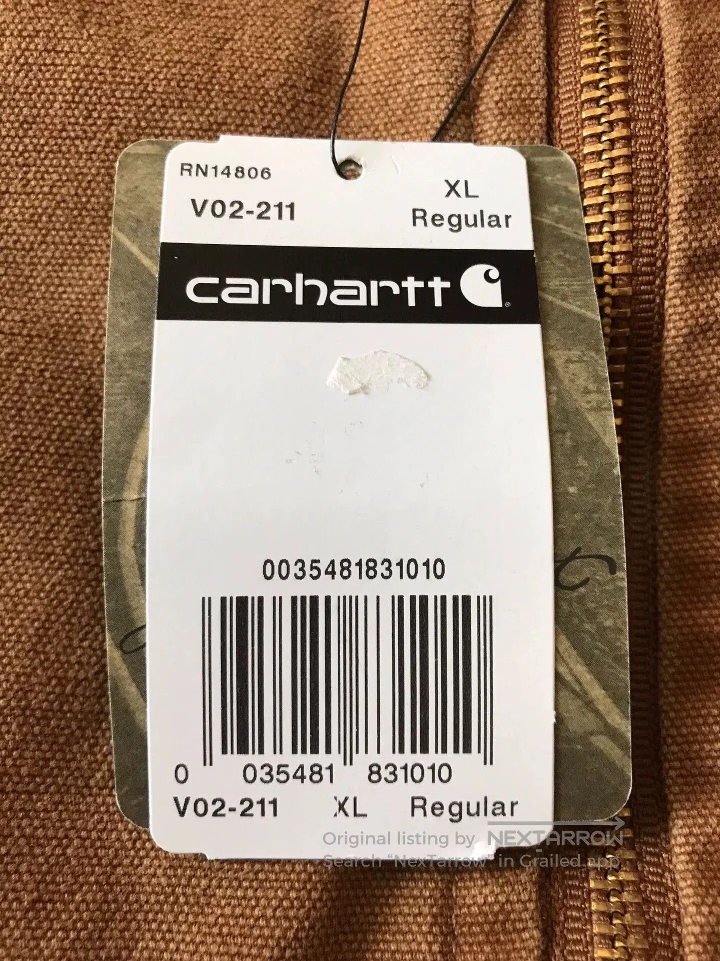 Carhartt Carhartt V02 Brown XL Canvas Work Vest. Size US XL / EU 56 / 4 - 8 Thumbnail