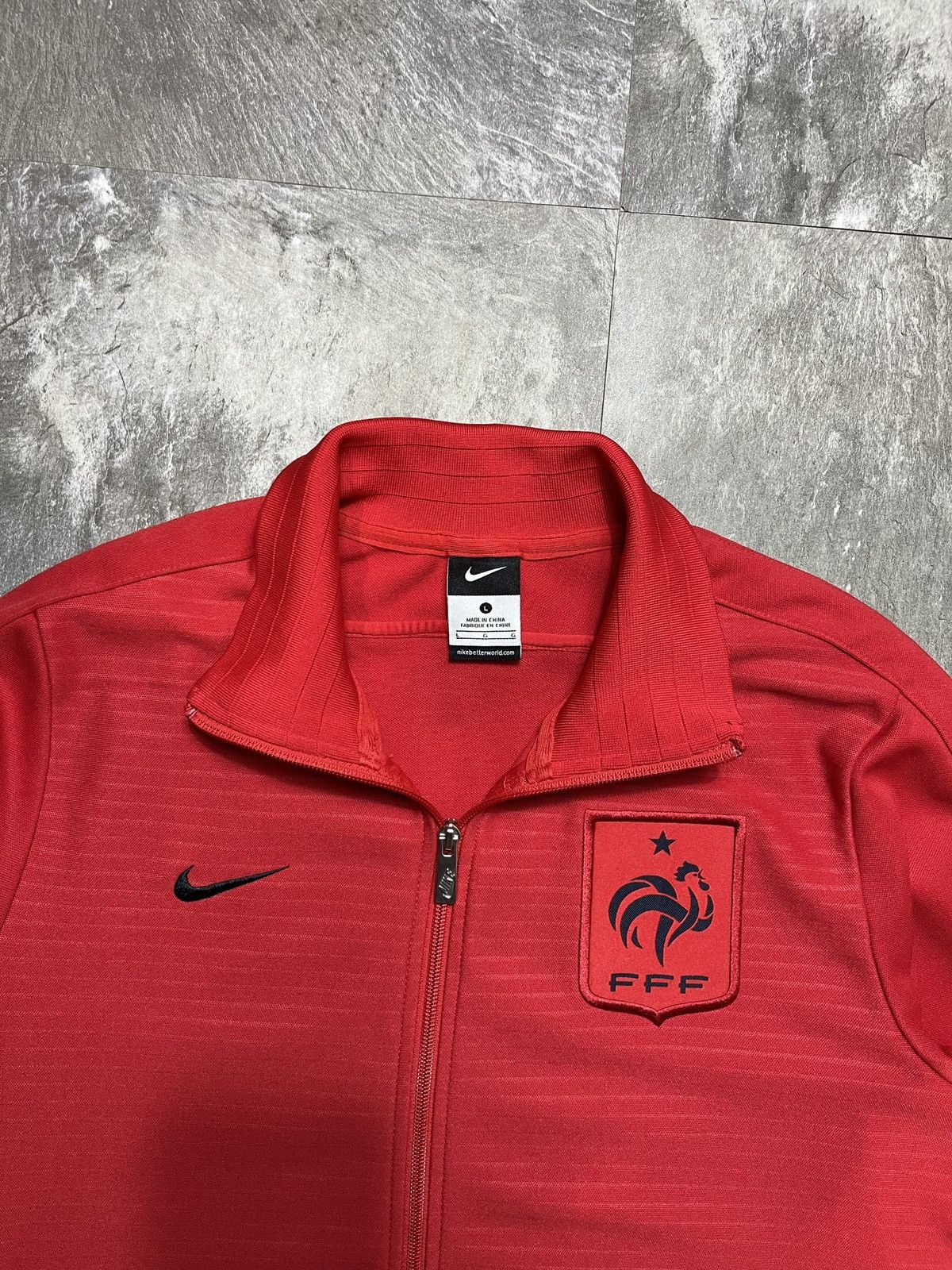 Nike Nike France 2012 2013 Football Y2k Sweatshirt Track top Size US L / EU 52-54 / 3 - 2 Thumbnail