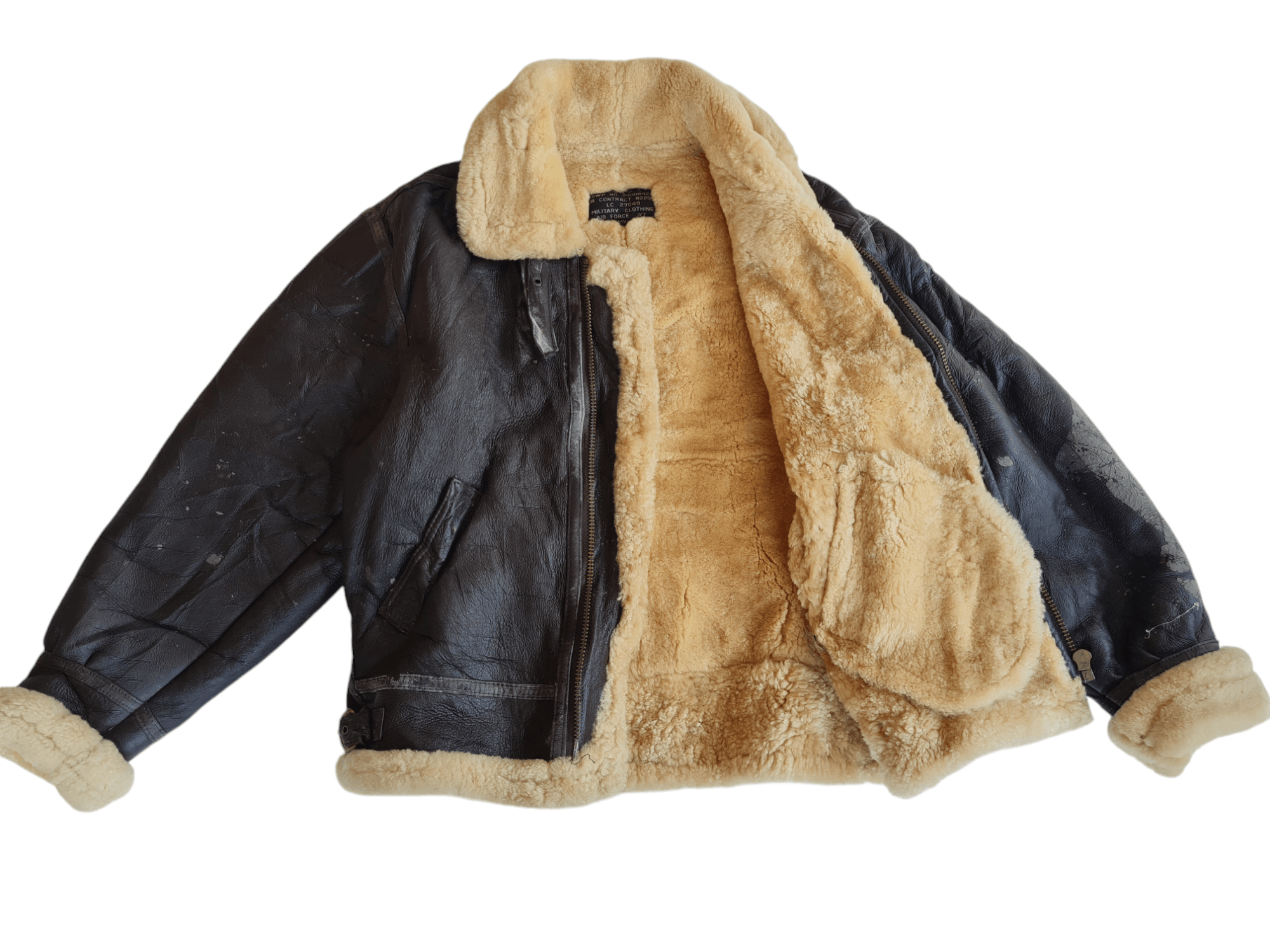 Vintage ✅️Vintage B3 Military US Air Force Leather Jacket Size US L / EU 52-54 / 3 - 3 Thumbnail