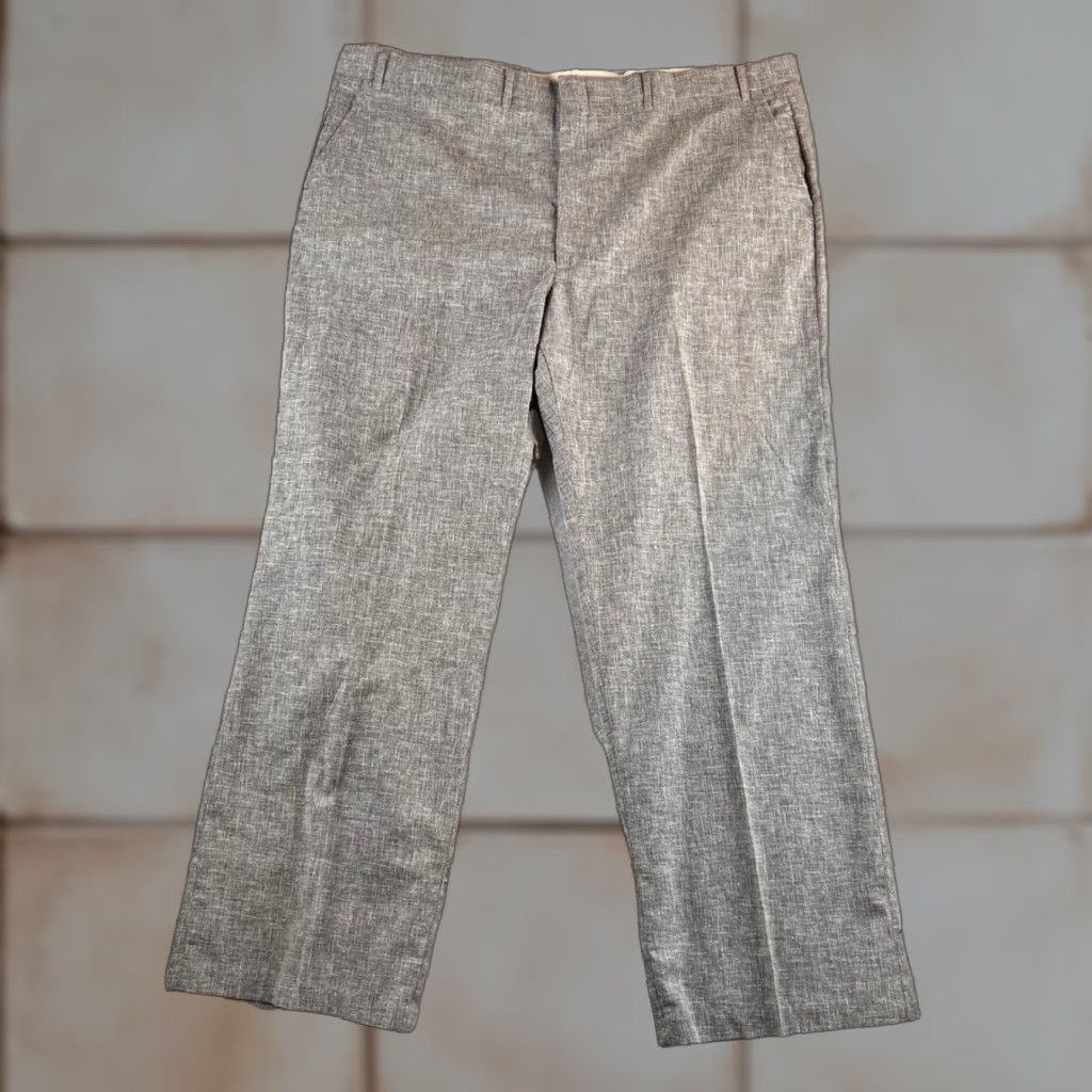 Blair VTG Blair Perma Press Slacks Pants Mens 45x31.5 Gray 60’s 70’s Madmen Office Dress Pants City Retro Mid Century Size US 44 / EU 60 - 1 Thumbnail