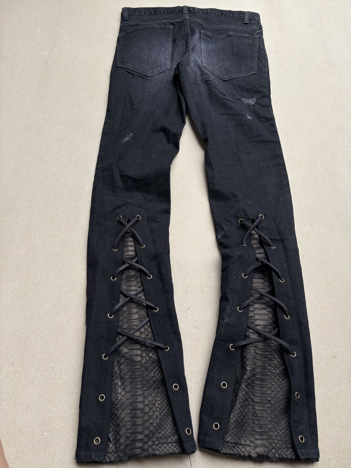 semanticdesign SEMANTIC DESIGN lace-up jeans Size US 27 - 5 Thumbnail