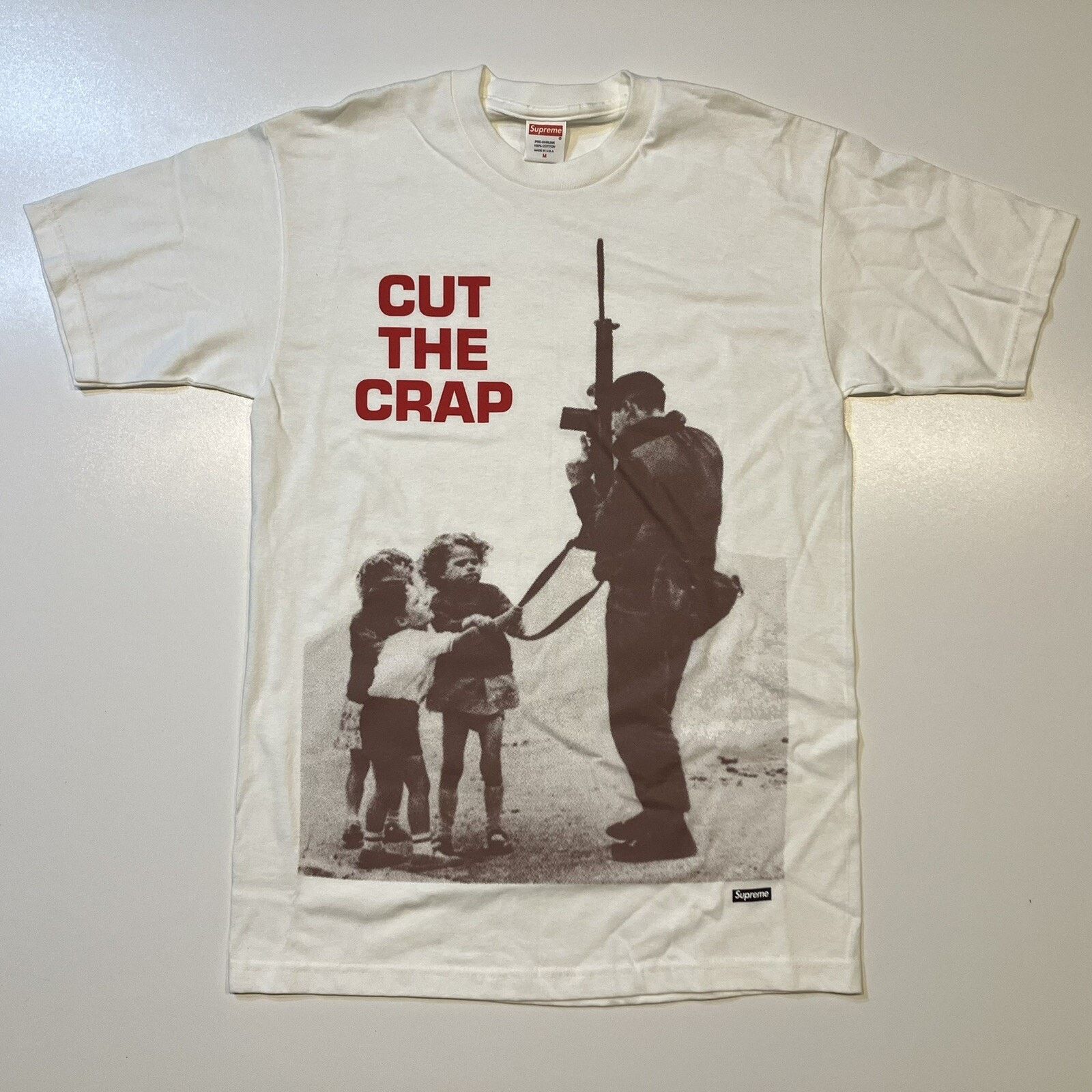 Supreme Supreme Vintage T Shirt White Cut the Crap Mens Box Logo Size US M / EU 48-50 / 2 - 1 Thumbnail