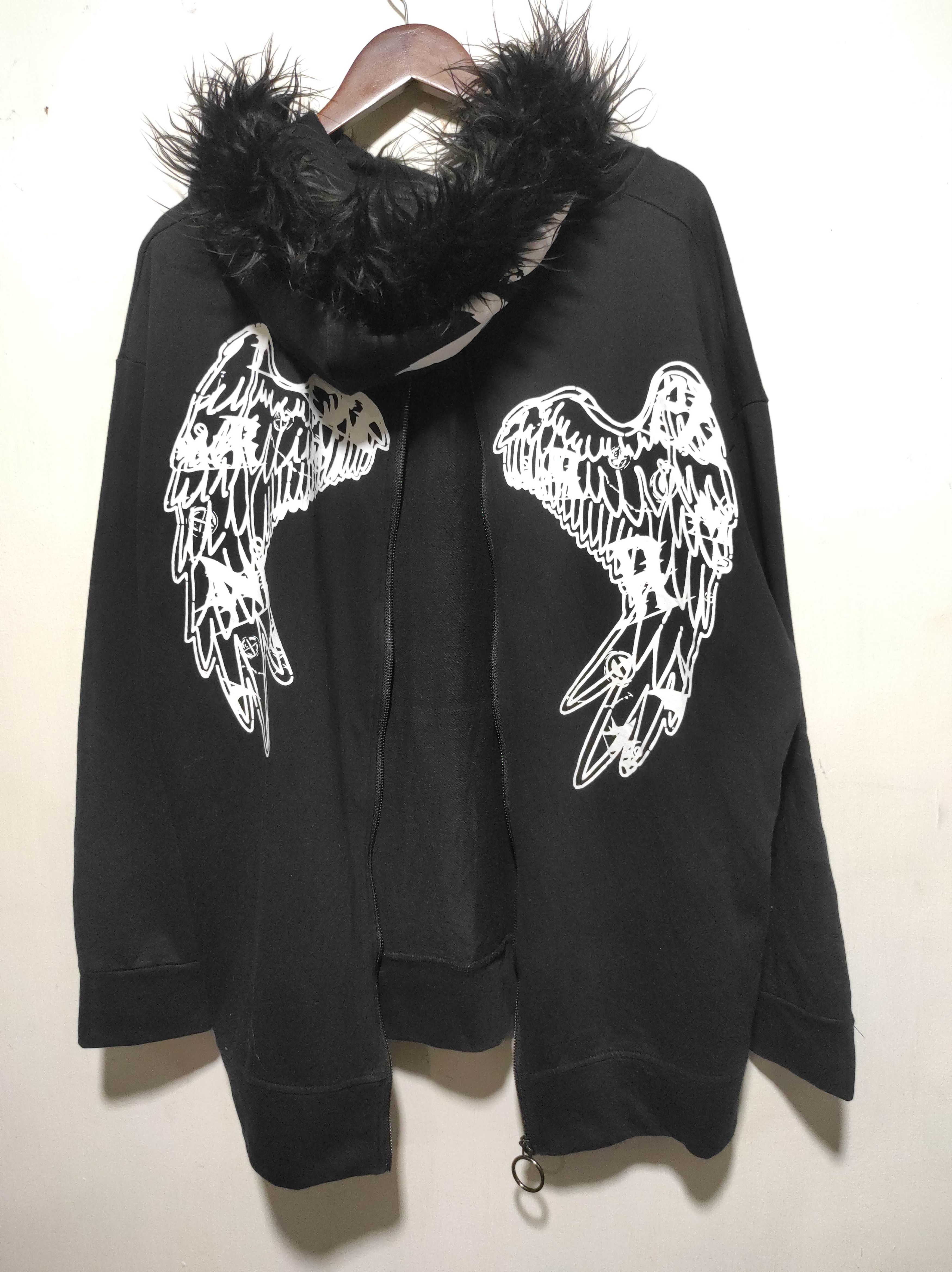 If Six Was Nine Nier Clouting Wings Back Zipper Fur Hoodie LGB i6w9 style Size US XL / EU 56 / 4 - 16 Thumbnail