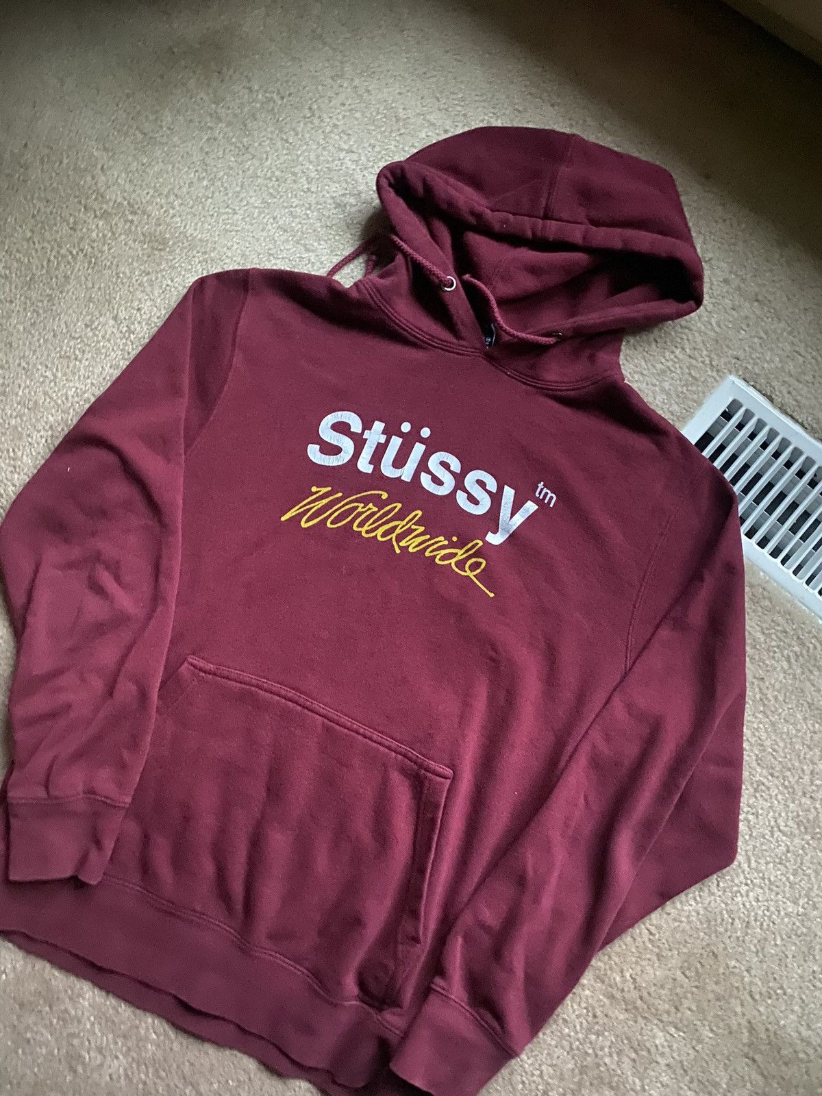 Stussy × Vintage Vintage Stussy Worldwide Logo Y2K Hoodie Size US S / EU 44-46 / 1 - 2 Thumbnail