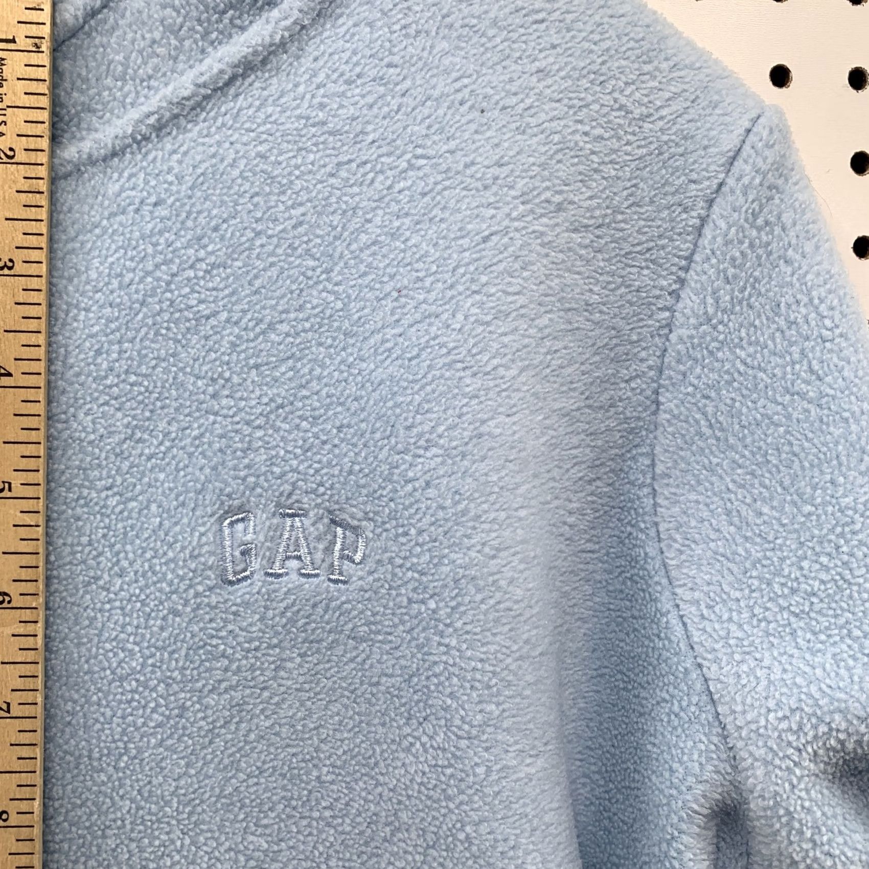 Gap VINTAGE Gap Hoodie Sweatshirt Women Large Fleece Light Blue Long Sleeve Pullover Size L / US 10 / IT 46 - 7 Thumbnail