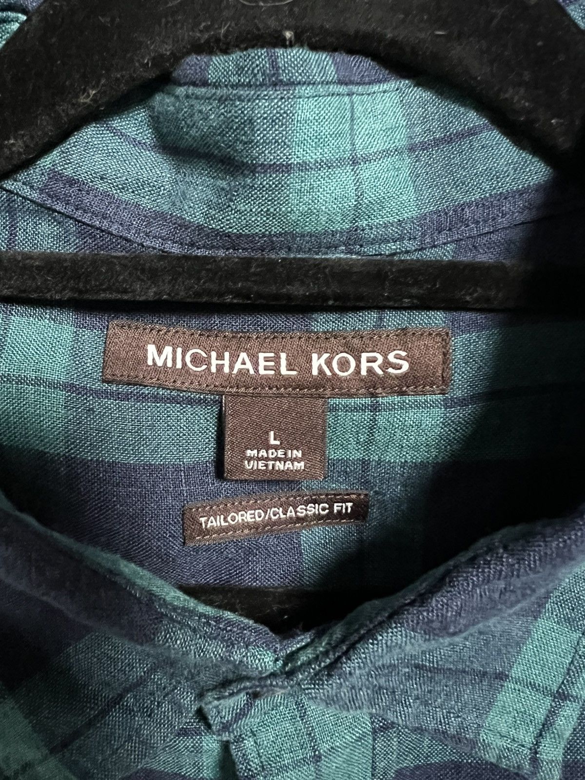 Michael Kors Michael kors L linen shirt checkered Size US L / EU 52-54 / 3 - 2 Thumbnail
