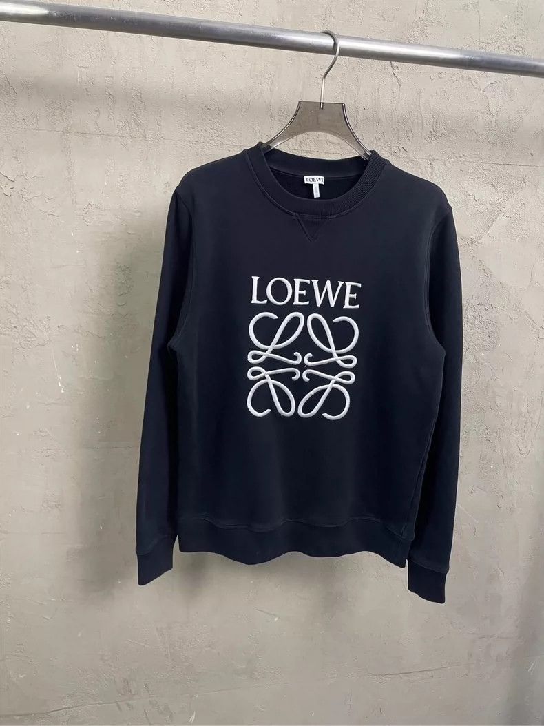 Loewe loewe Black embroidered logo round-neck sweatshirt 2506-Nex Size US S / EU 44-46 / 1 - 1 Thumbnail