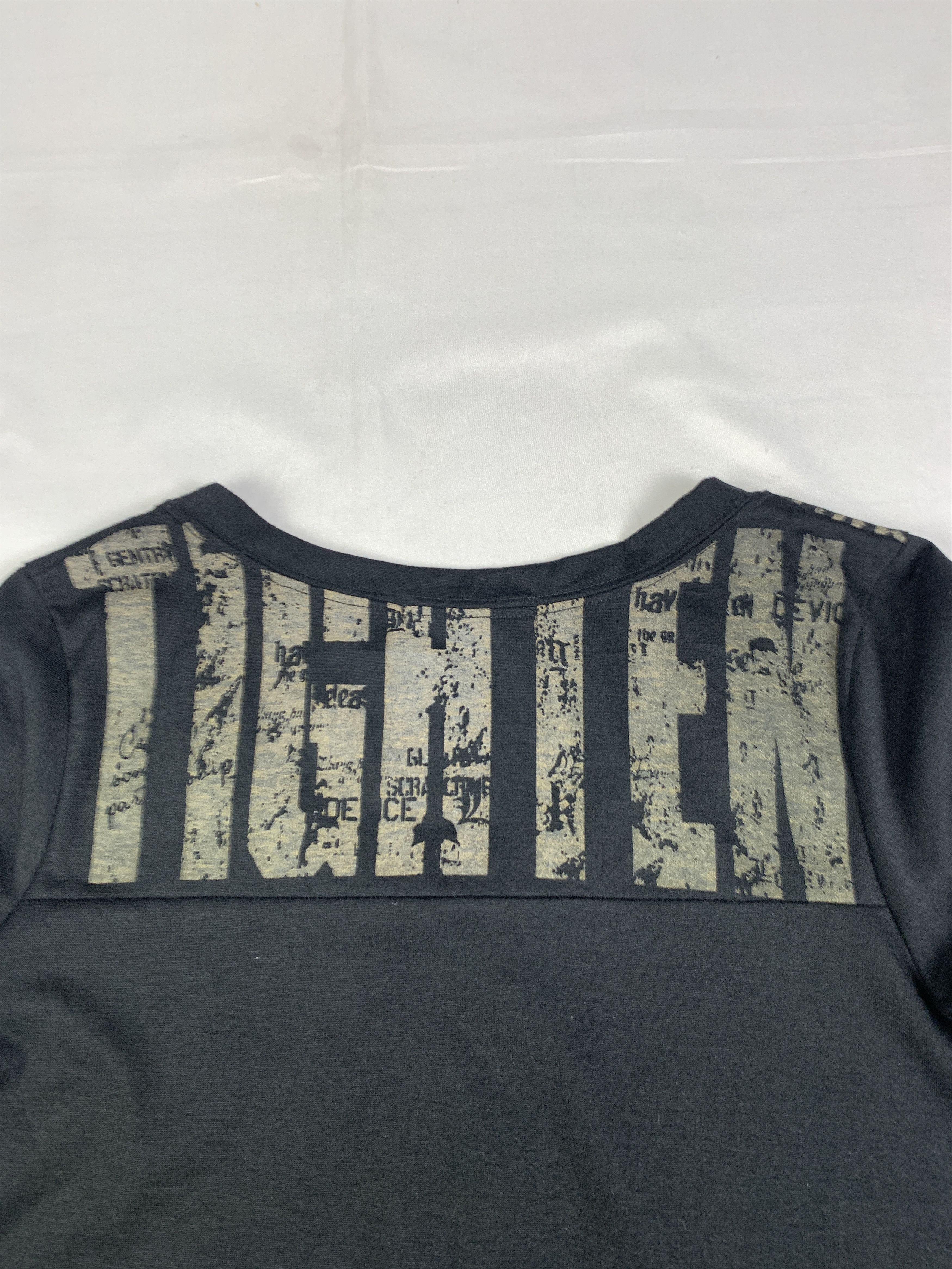 Japanese Brand Ghost of Harlem Cross Skull Poem Dressy Bat Top (F) Size ONE SIZE - 10 Thumbnail