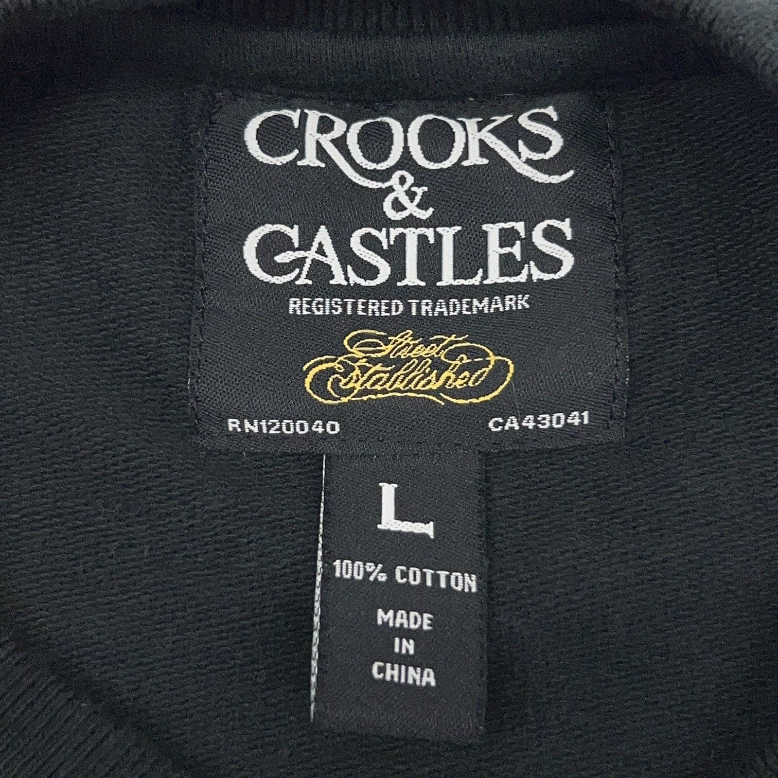 Crooks & Castles Crooks & Castles Logo Sweatshirt Black Lightweight L Large Size US L / EU 52-54 / 3 - 6 Thumbnail