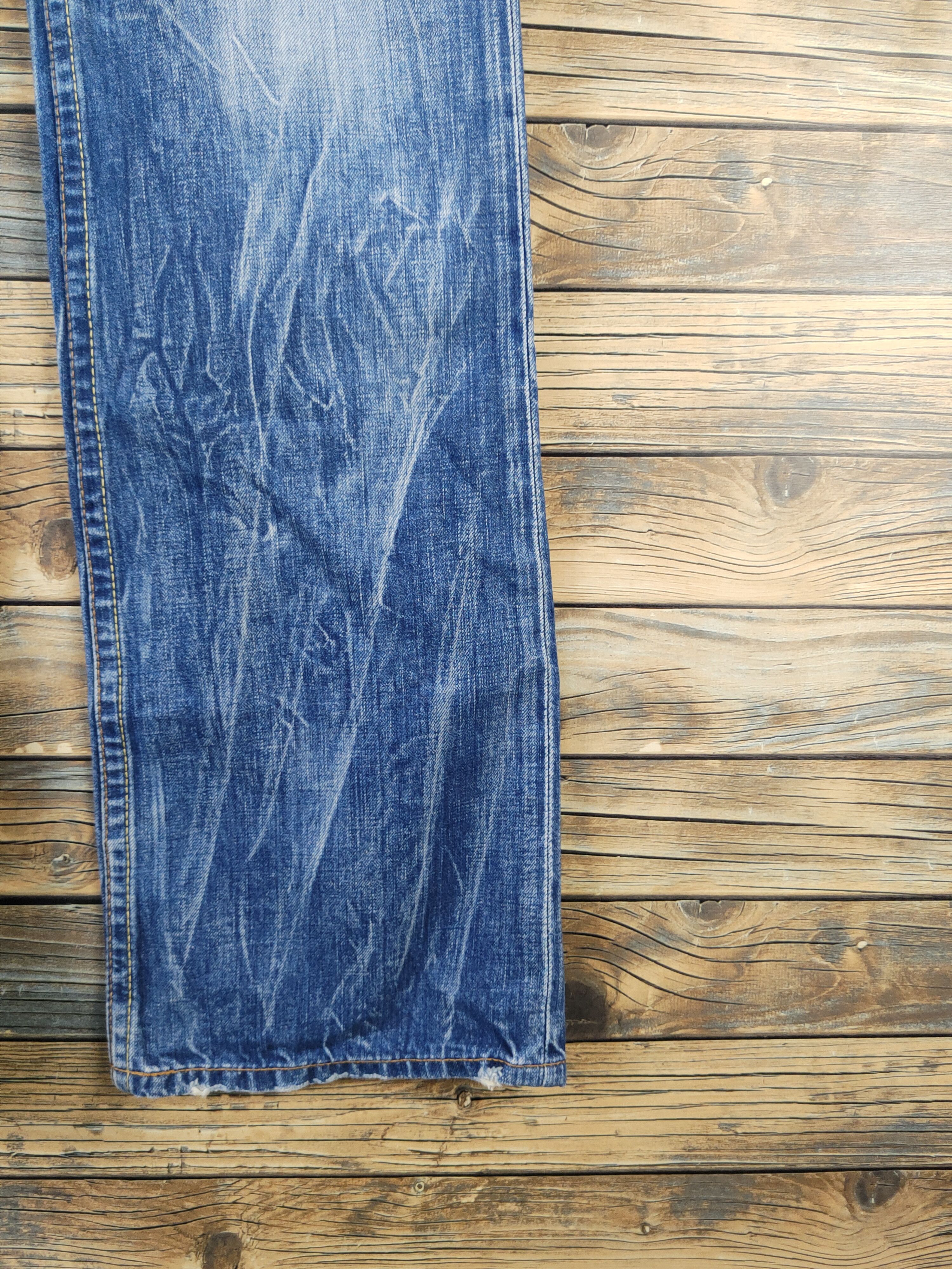 Levi's DL Levi's Blue Distressed Ripped Denim Jeans #1963 Size US 32 / EU 48 - 6 Thumbnail